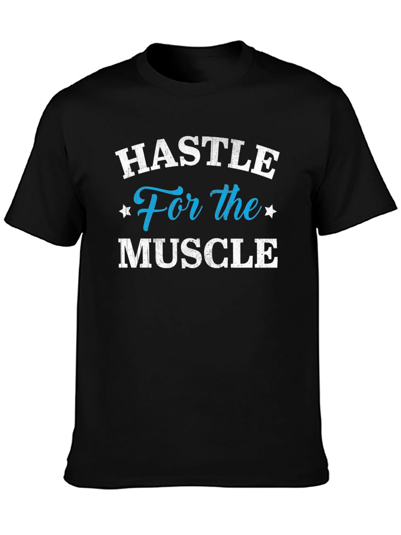 Hustle For The Muscle Mens Black Graphic Tee