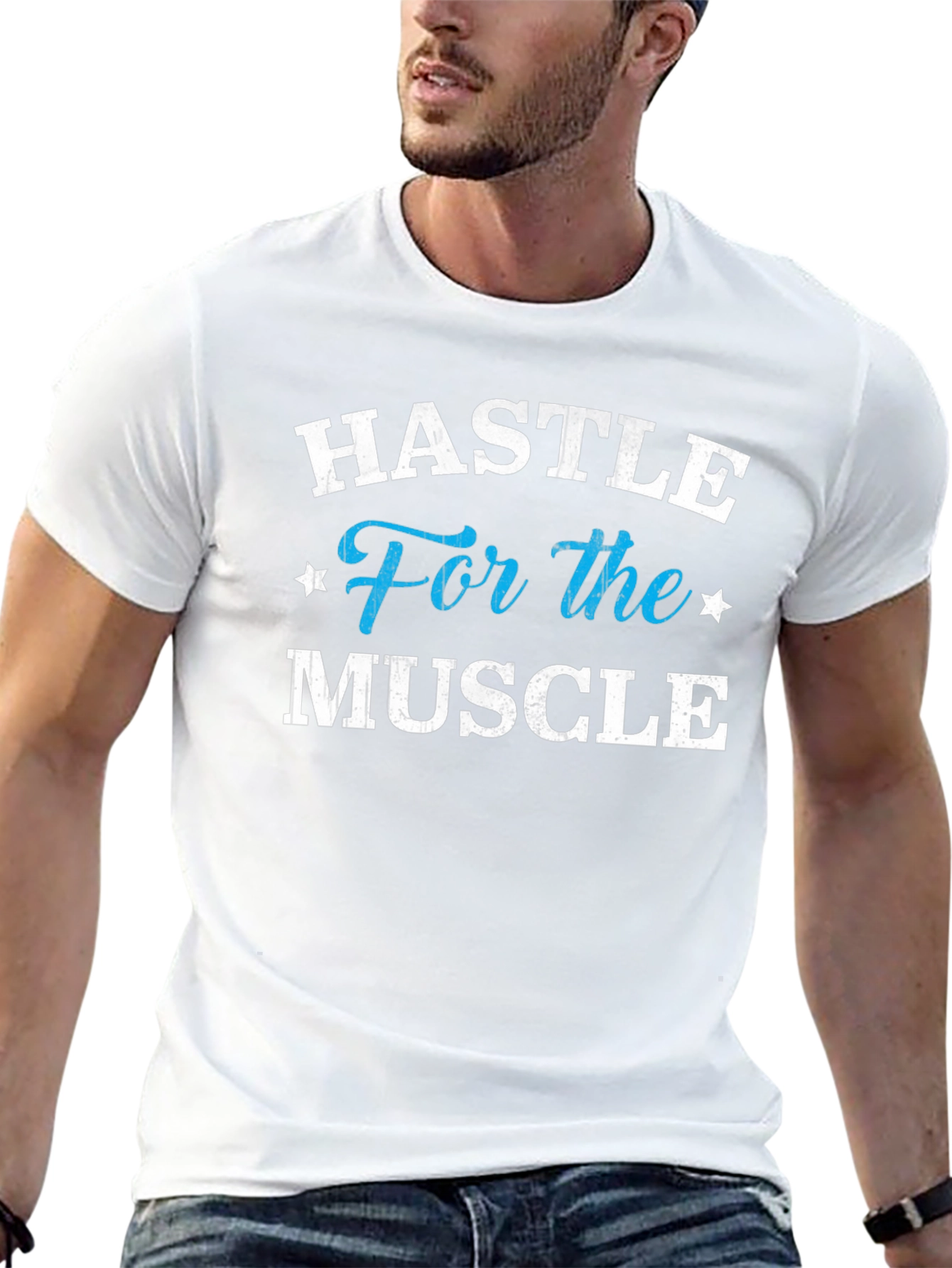 Hustle For The Muscle Mens Black Graphic Tee