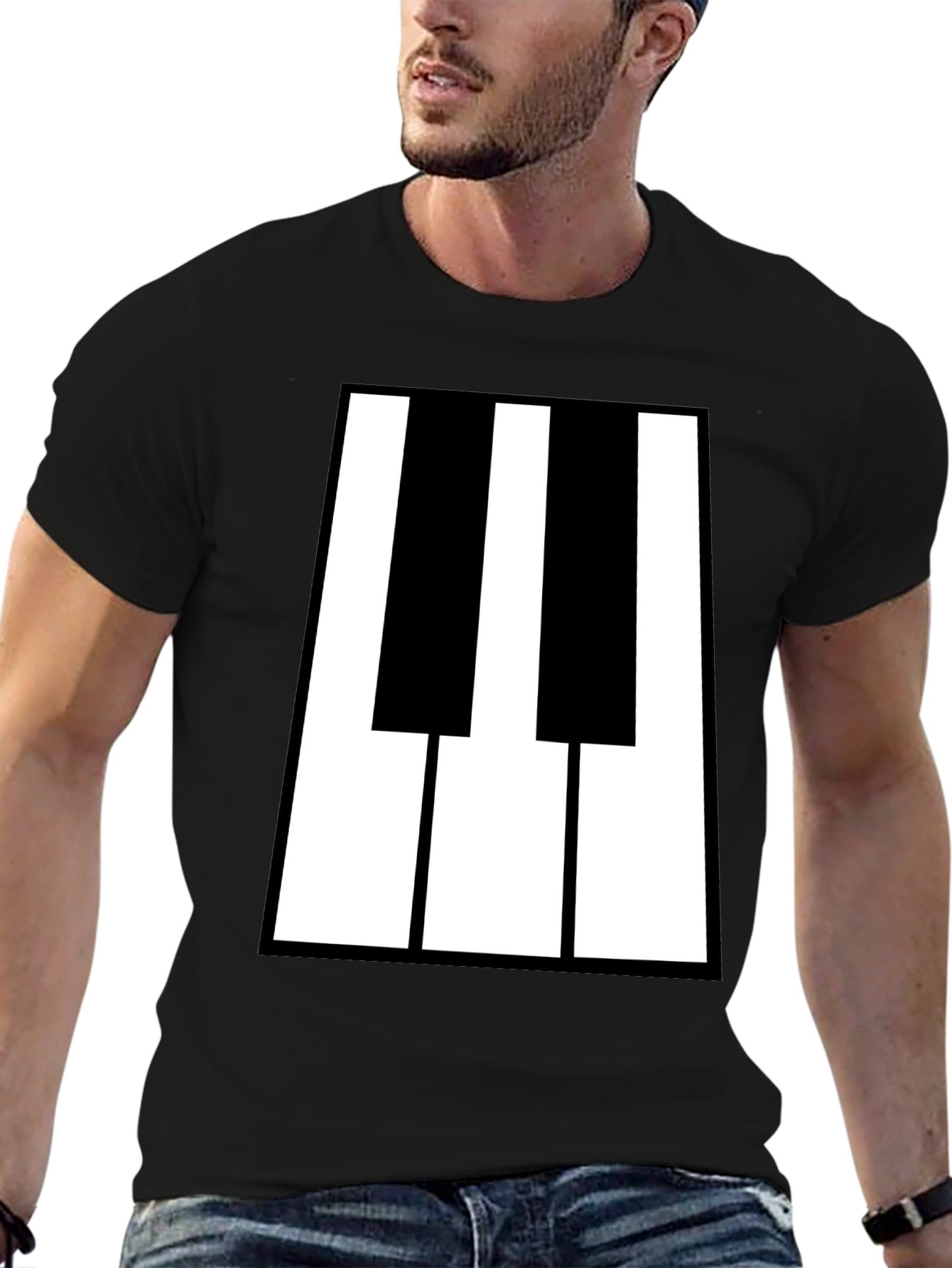 Piano Keys Graphic Tee - Black T-Shirt