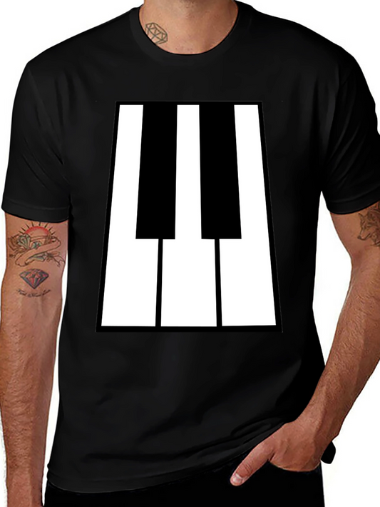 Piano Keys Graphic Tee - Black T-Shirt