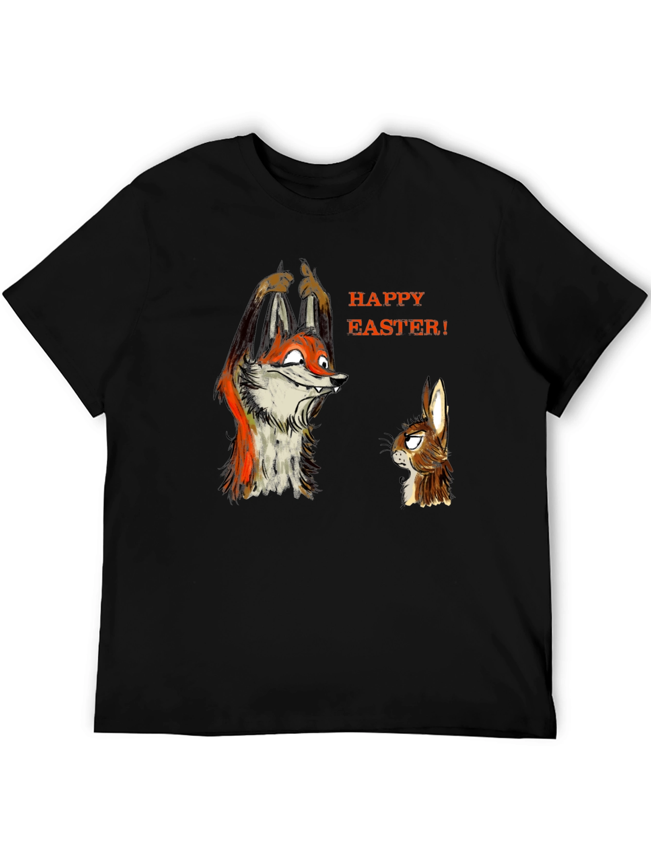 Funny Easter Fox & Rabbit Graphic Tee