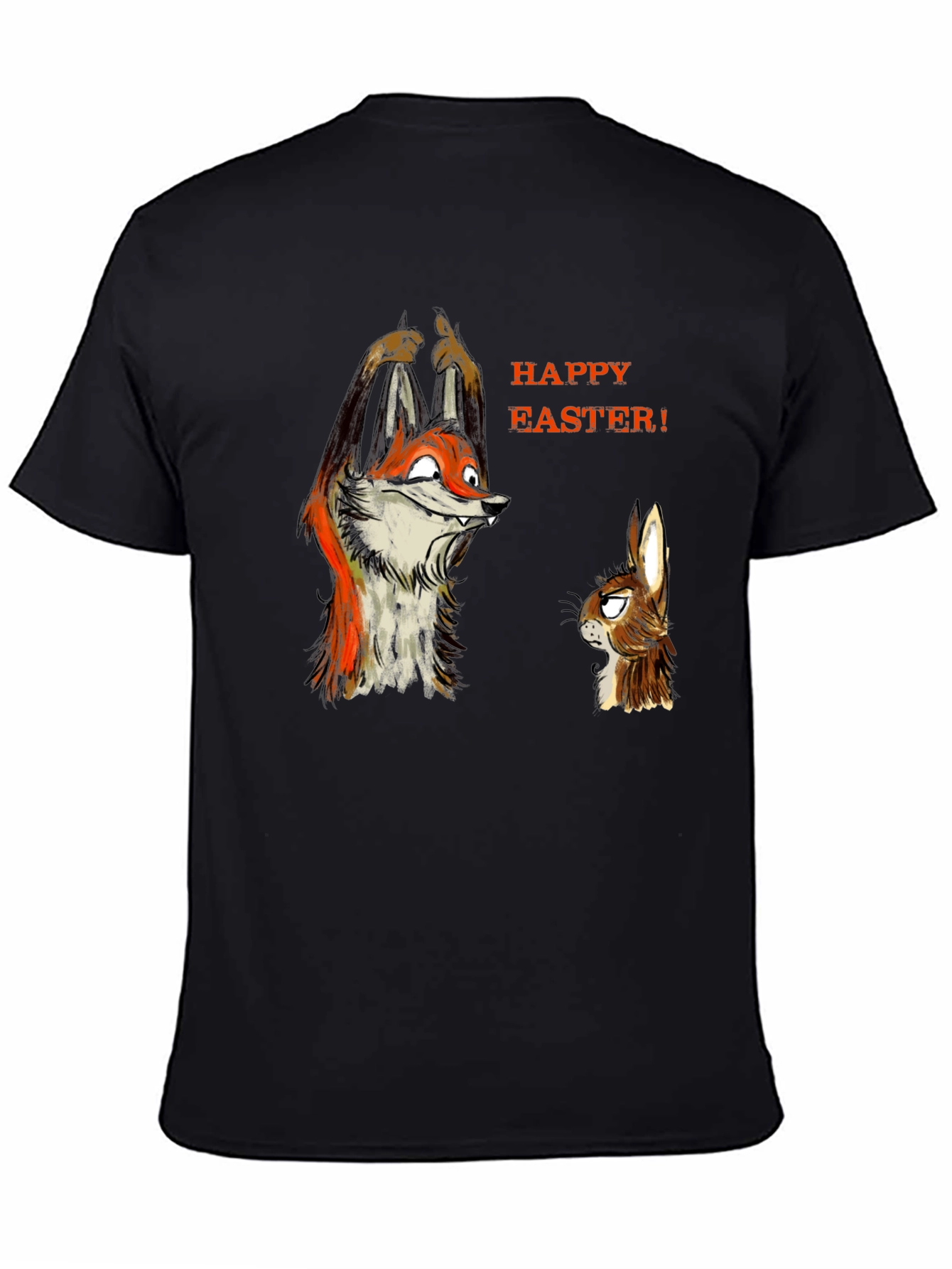 Funny Easter Fox & Rabbit Graphic Tee