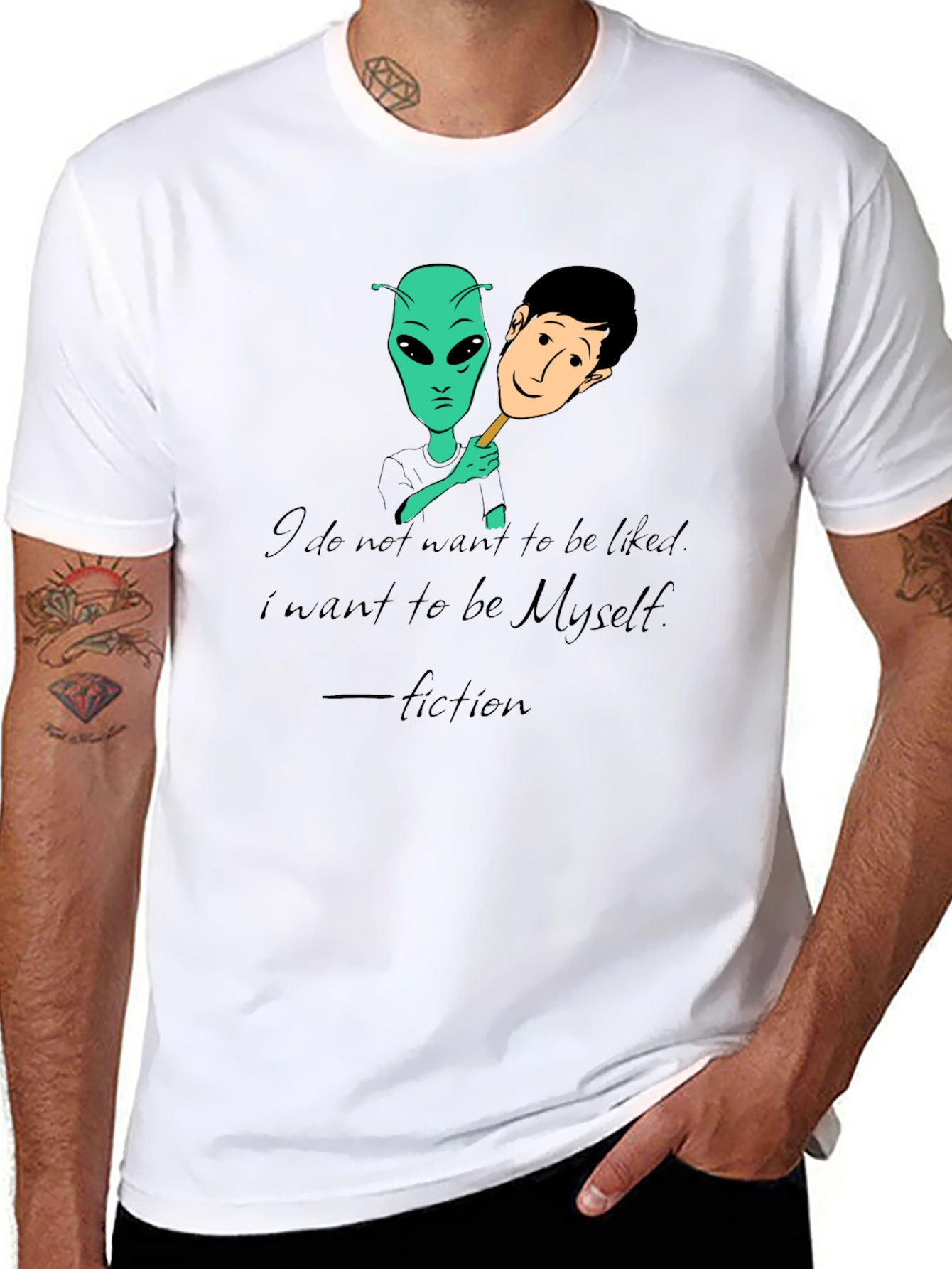 Alien Identity T-Shirt - Be Yourself Fiction Tee