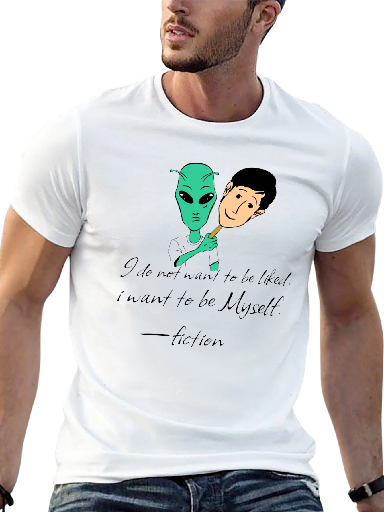 Alien Identity T-Shirt - Be Yourself Fiction Tee