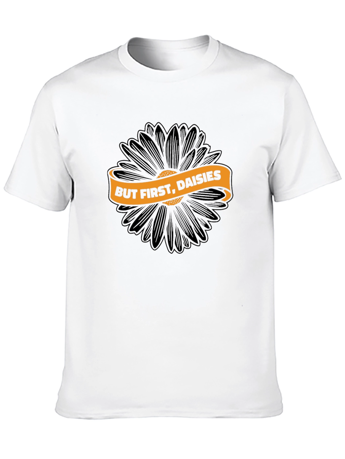 But First Daisies Black Graphic Tee