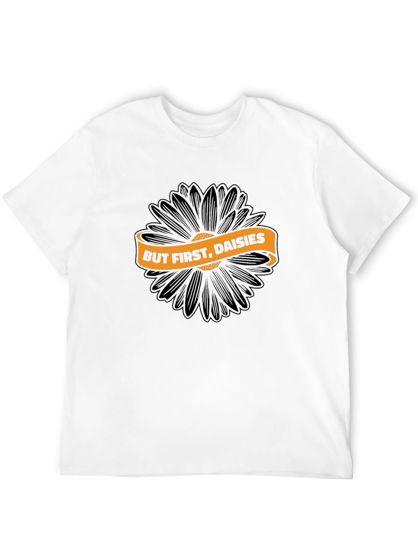 But First Daisies Black Graphic Tee