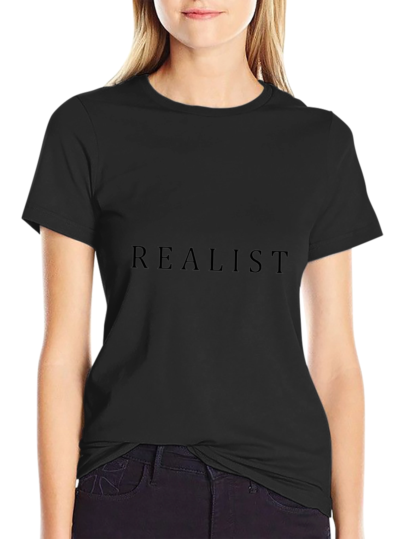 Realist Black Crewneck T-Shirt