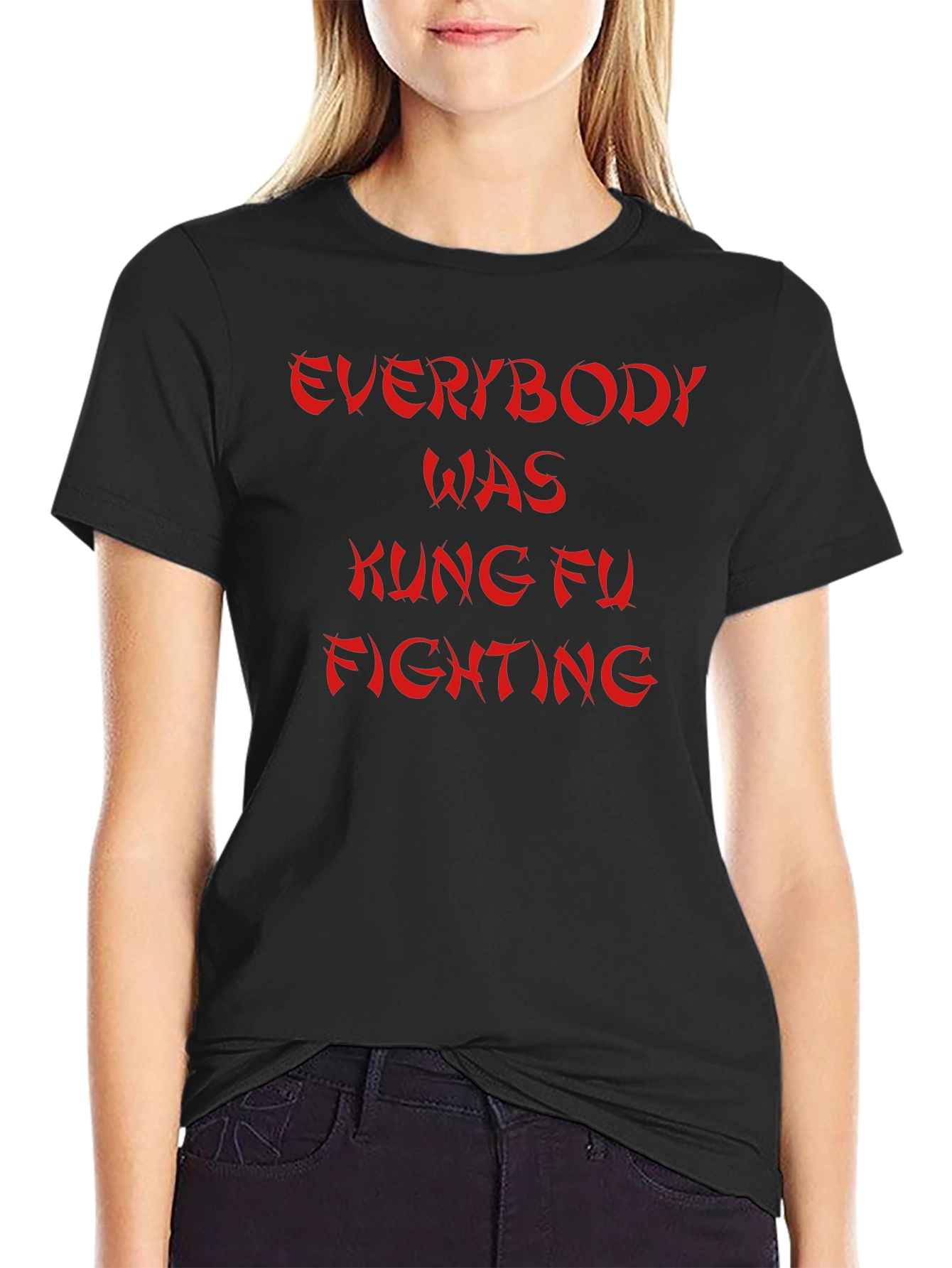 Kung Fu Fighting Graphic Tee - Black