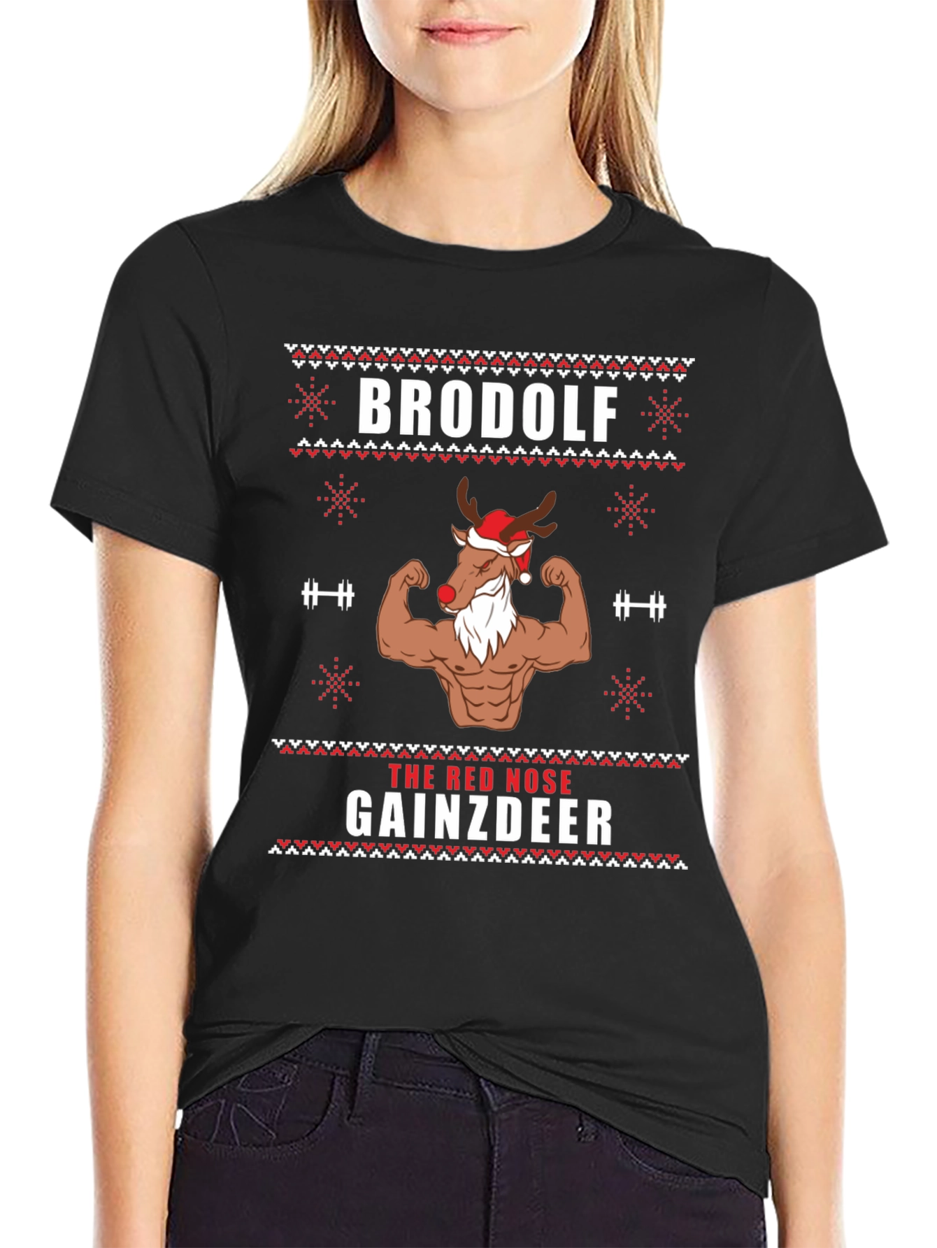 Brodolf Gainzdeer Ugly Christmas T-Shirt