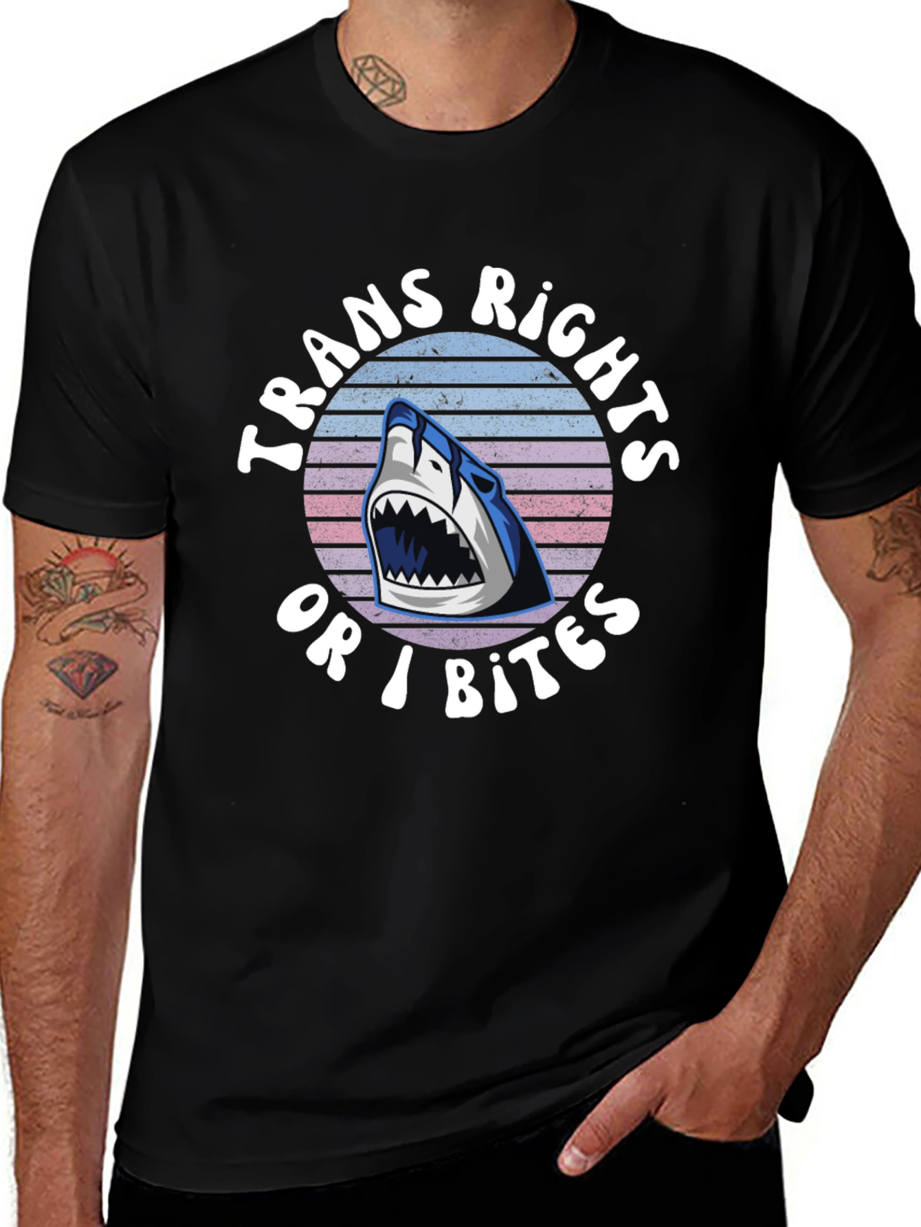 Trans Rights Or I Bite Shark T-Shirt