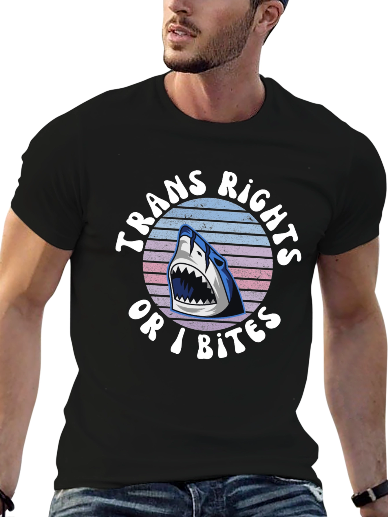 Trans Rights Or I Bite Shark T-Shirt