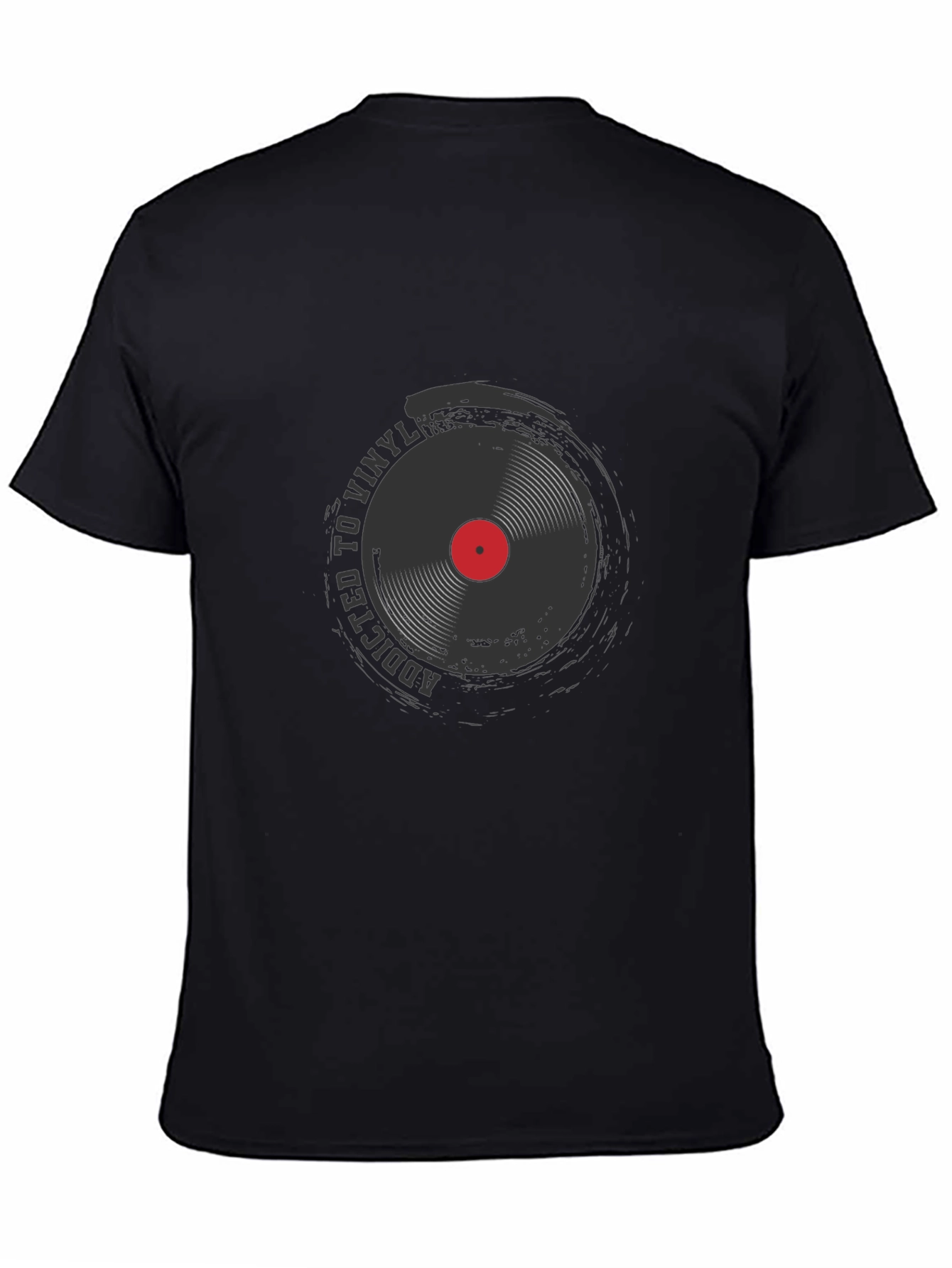Addicted to Vinyl Record Black T-Shirt
