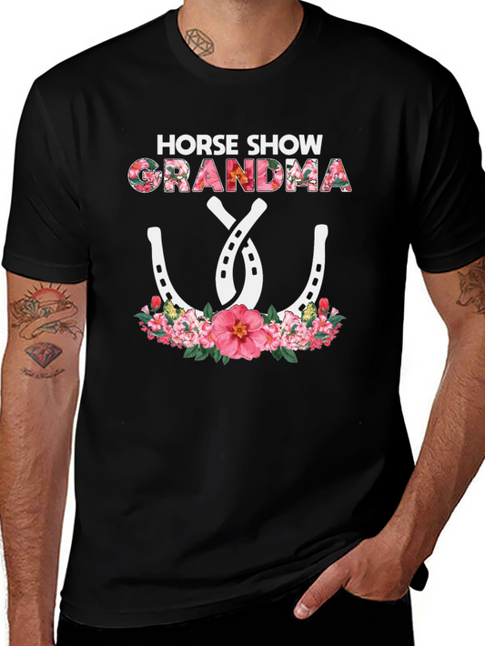 Horse Show Grandma Floral T-Shirt