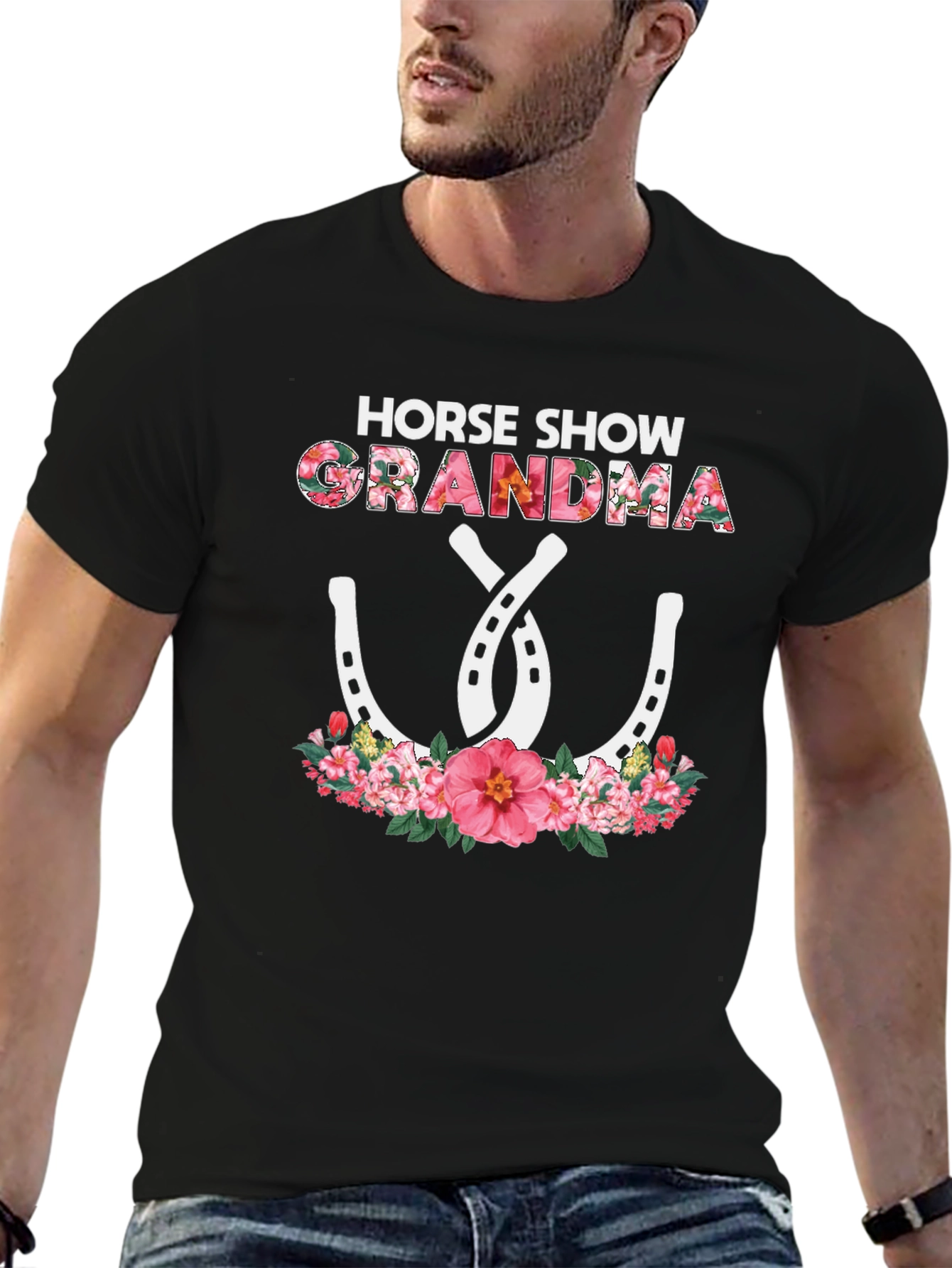 Horse Show Grandma Floral T-Shirt