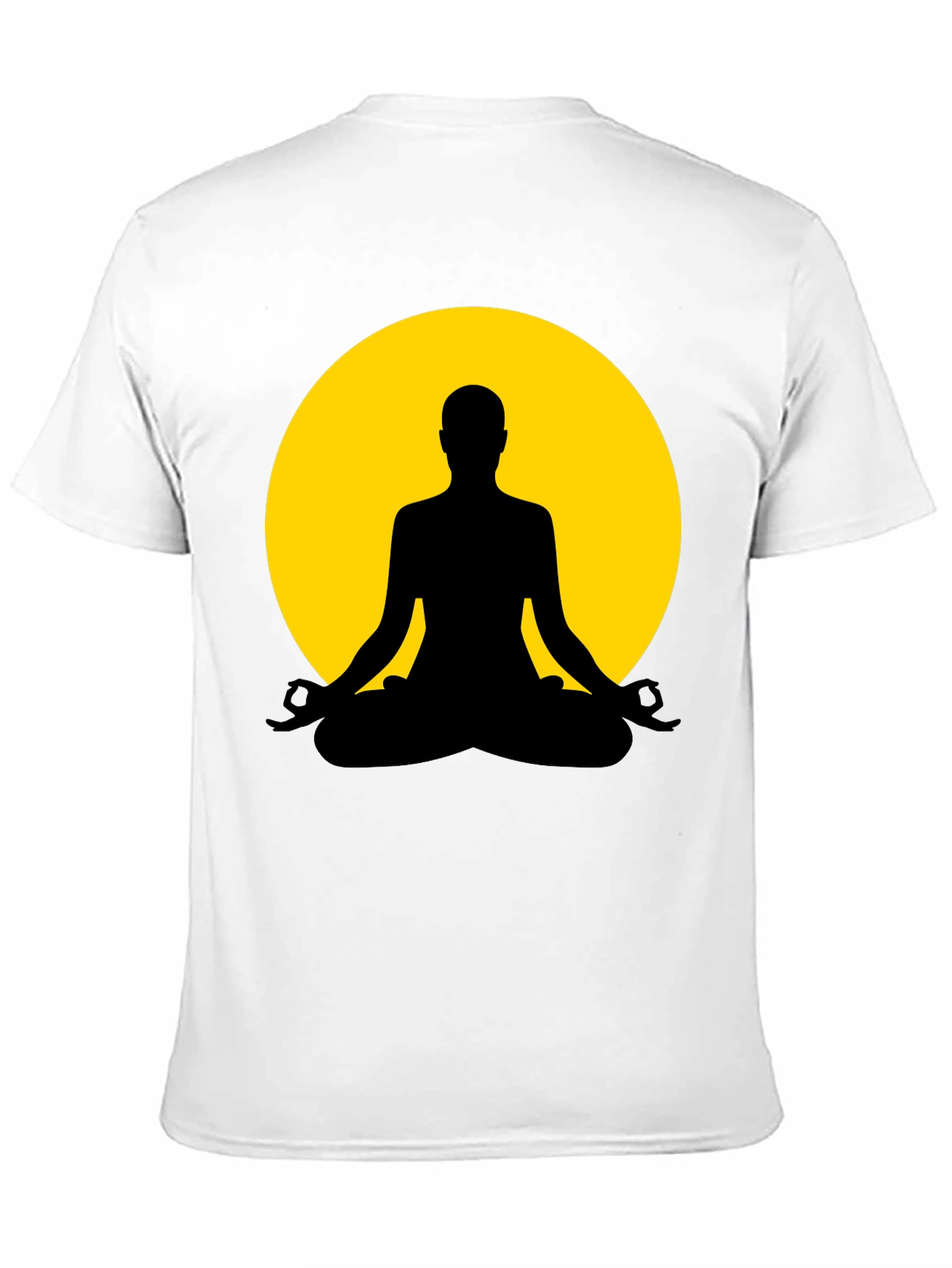 Yoga Meditation Silhouette Tee - Black
