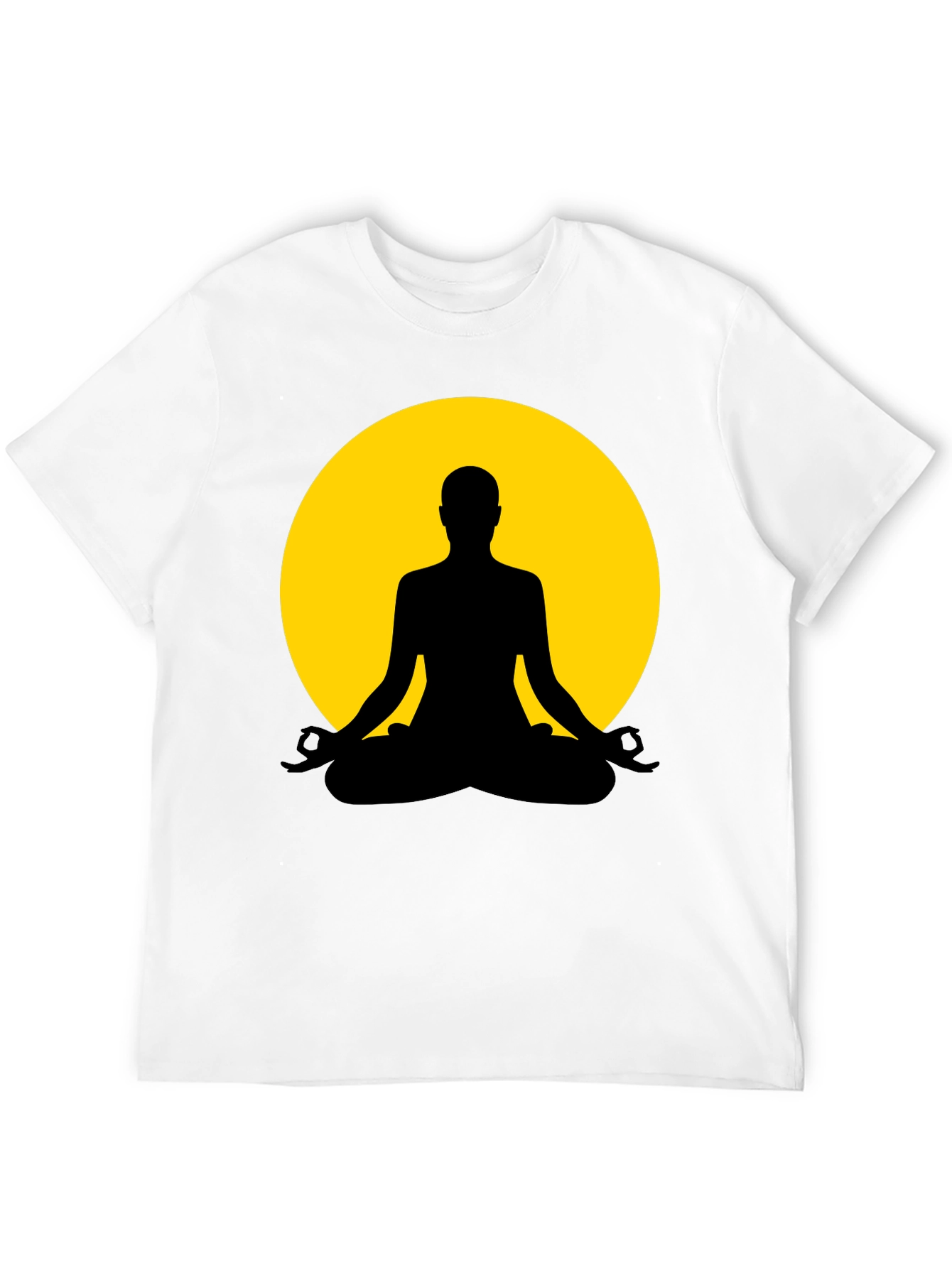 Yoga Meditation Silhouette Tee - Black