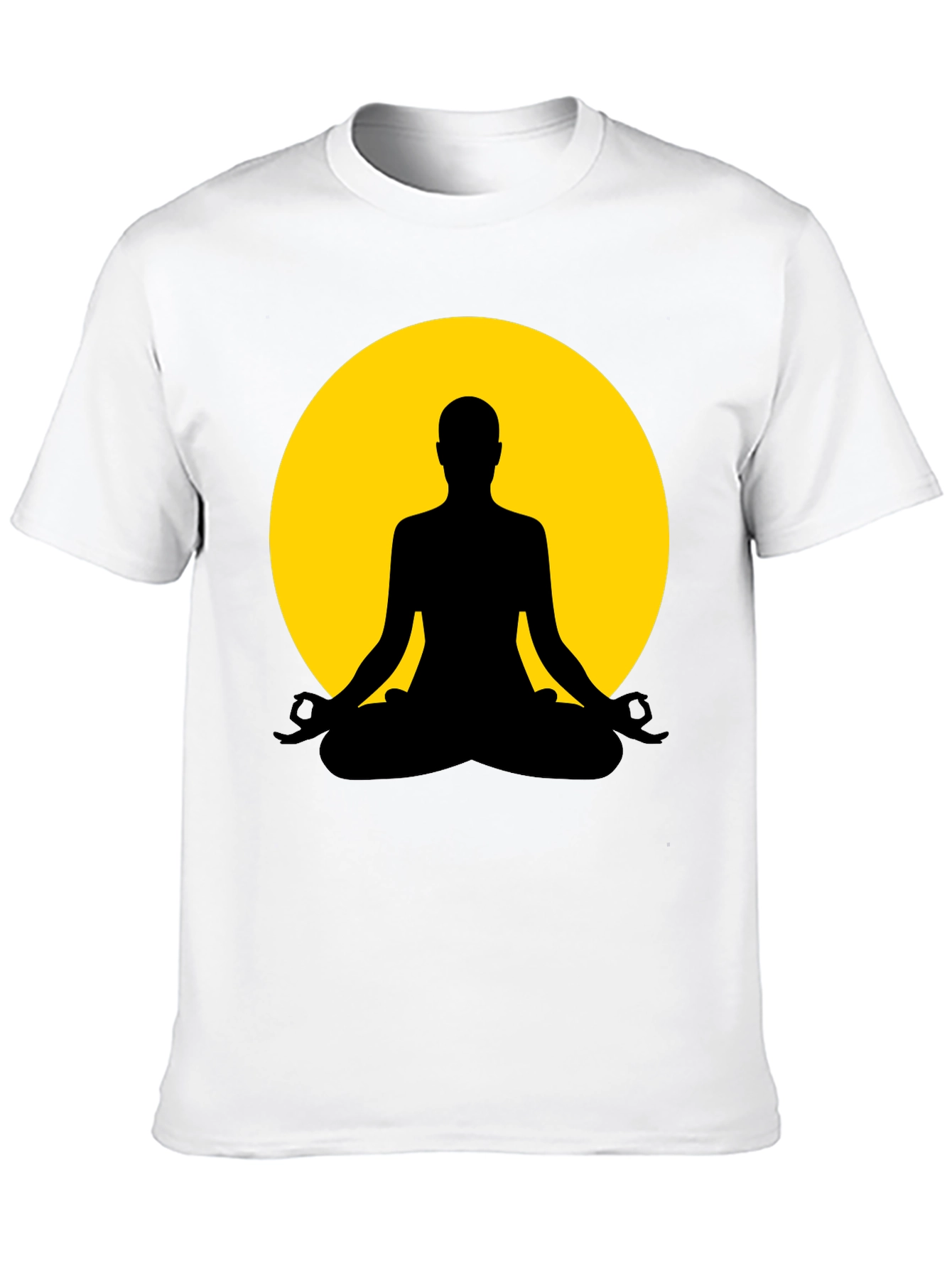 Yoga Meditation Silhouette Tee - Black