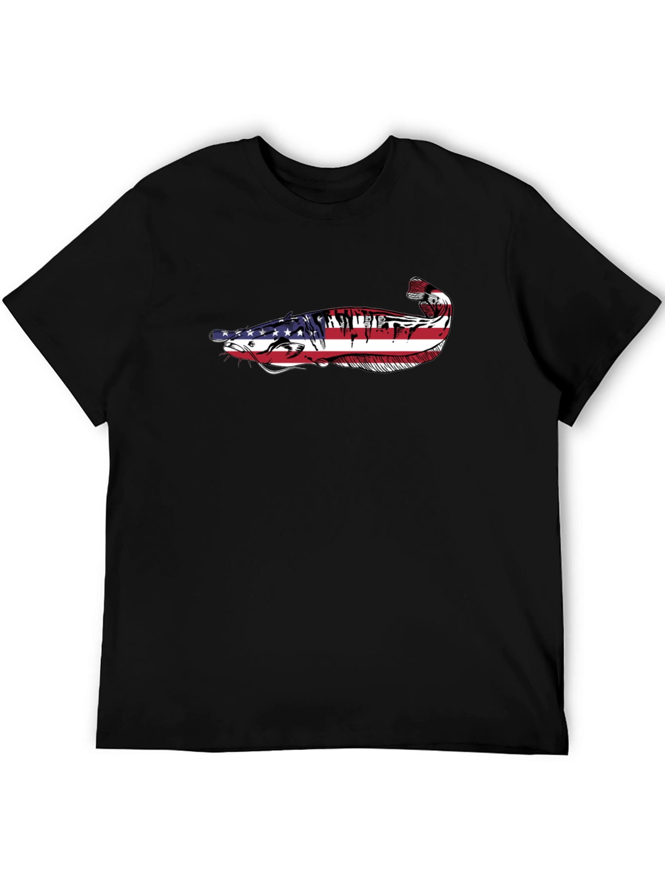 American Flag Catfish Graphic Tee