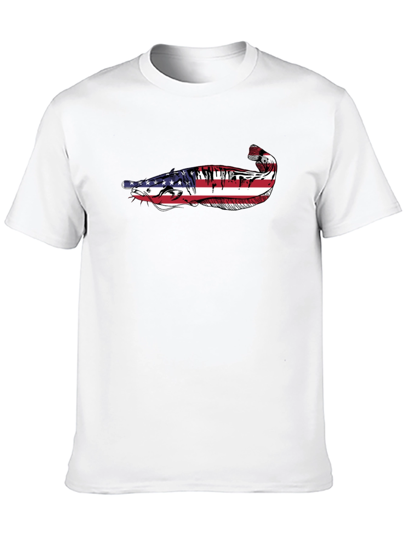 American Flag Catfish Graphic Tee