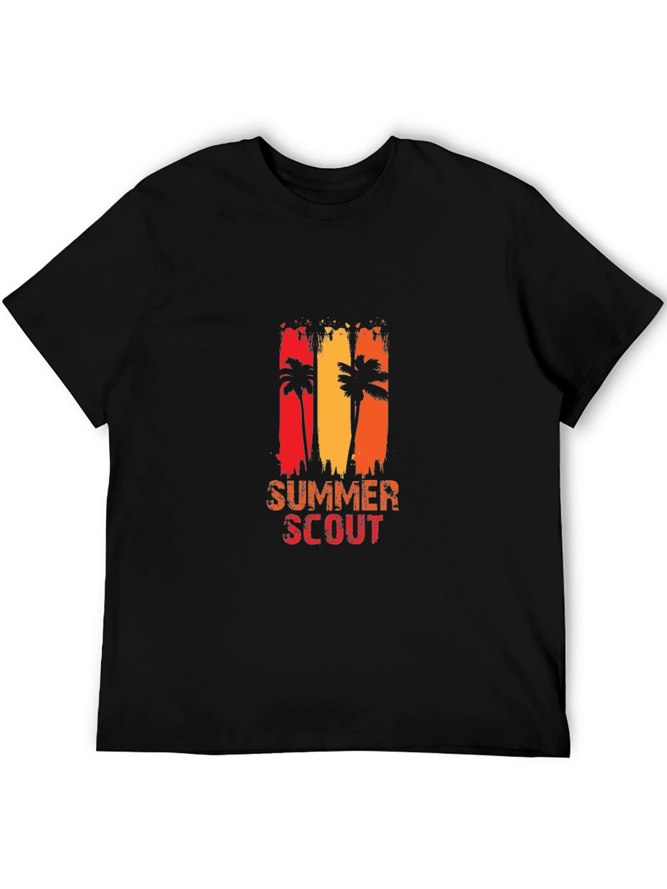 Summer Scout Graphic Tee - Black Cotton T-Shirt