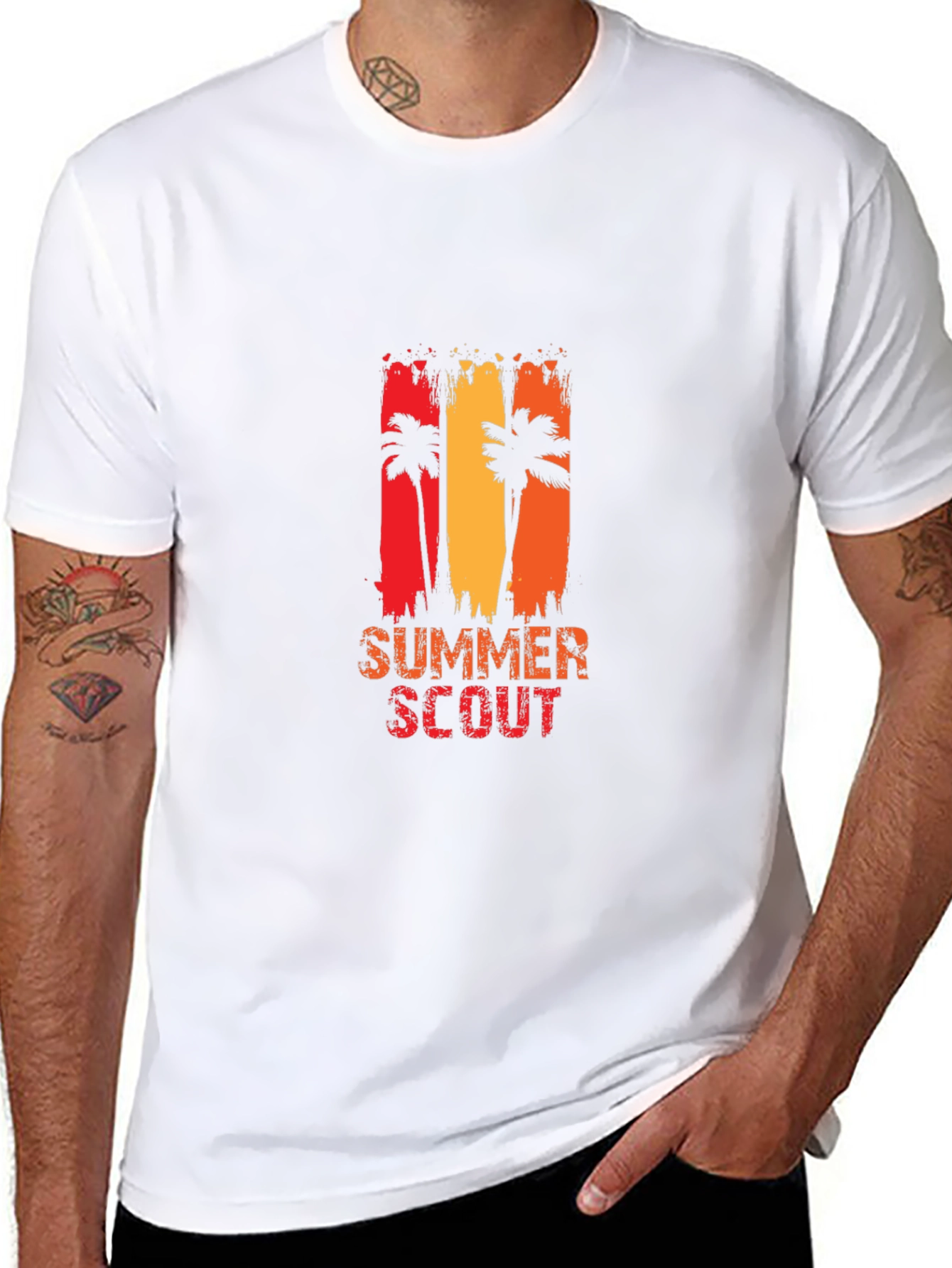 Summer Scout Graphic Tee - Black Cotton T-Shirt