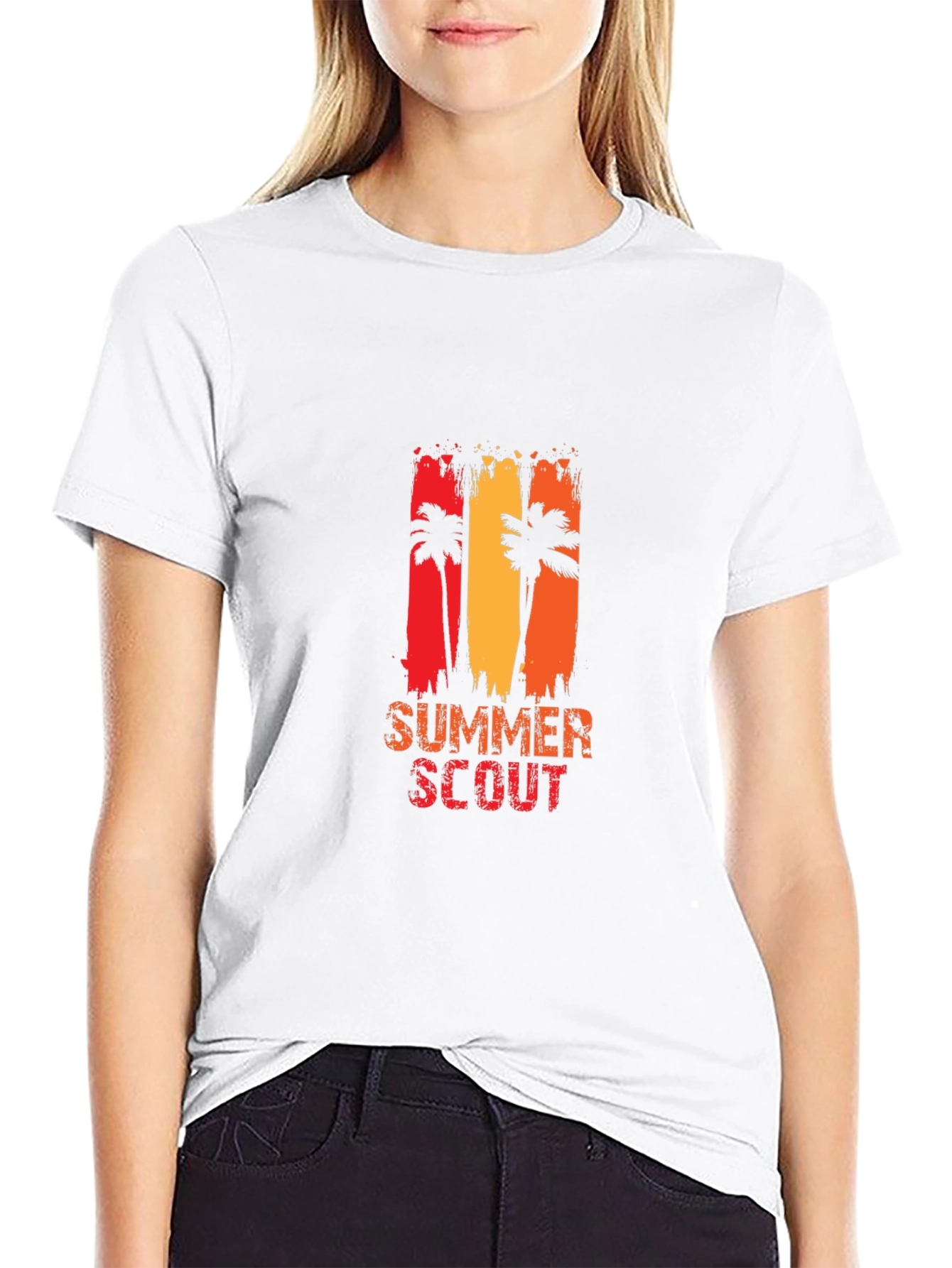 Summer Scout Graphic Tee - Black Cotton T-Shirt