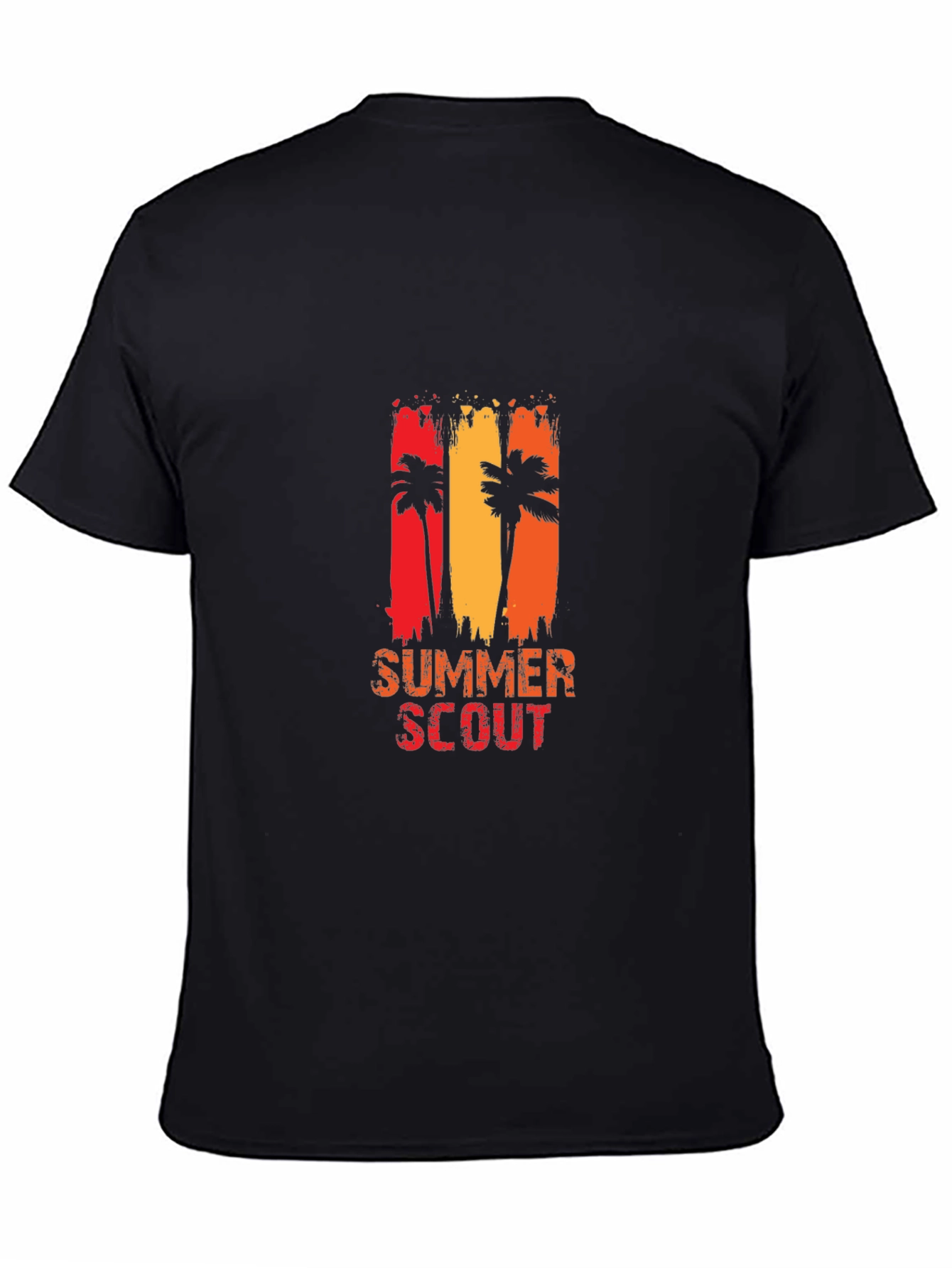 Summer Scout Graphic Tee - Black Cotton T-Shirt