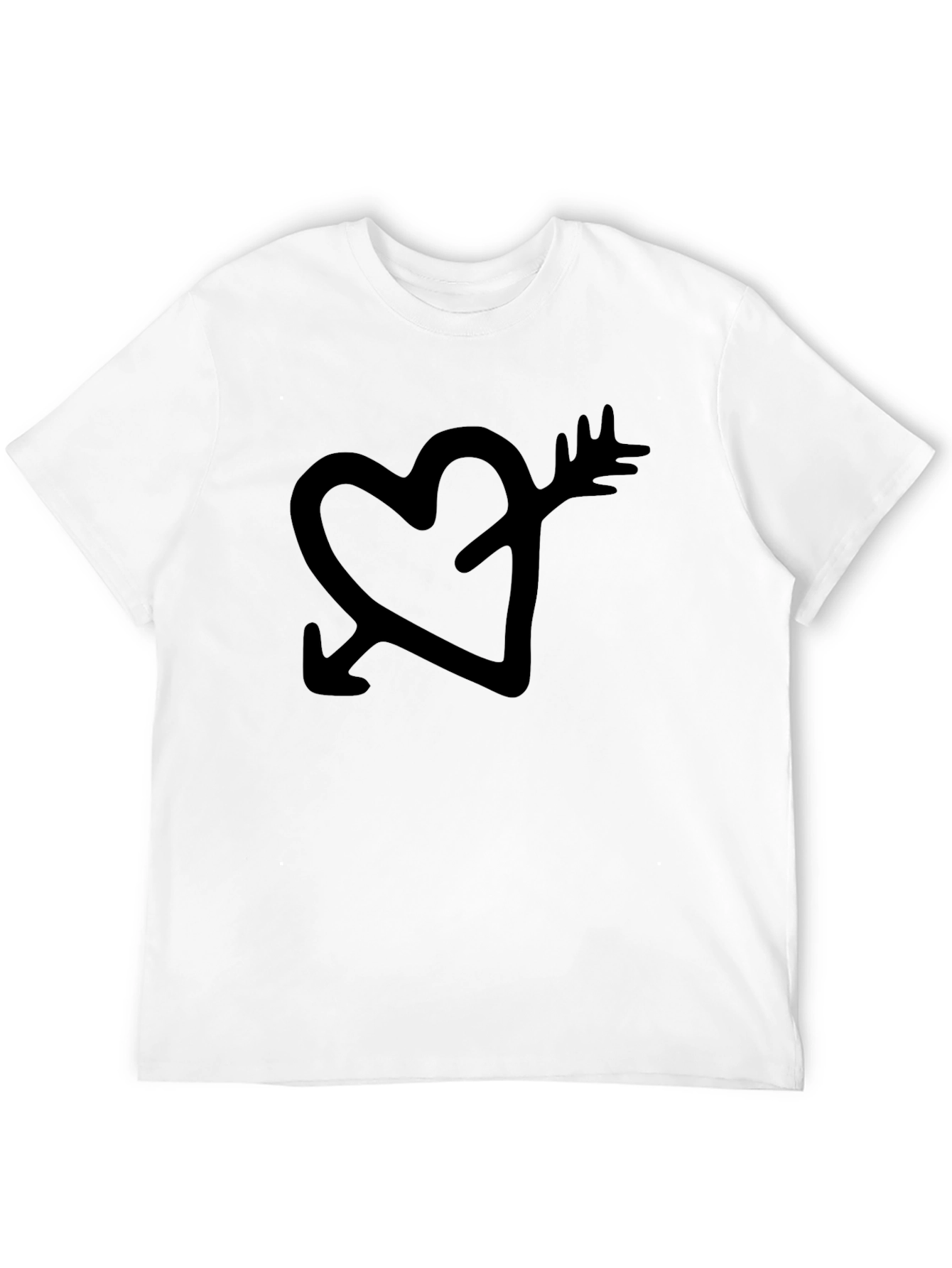 Heart Arrow Graphic Tee - Black