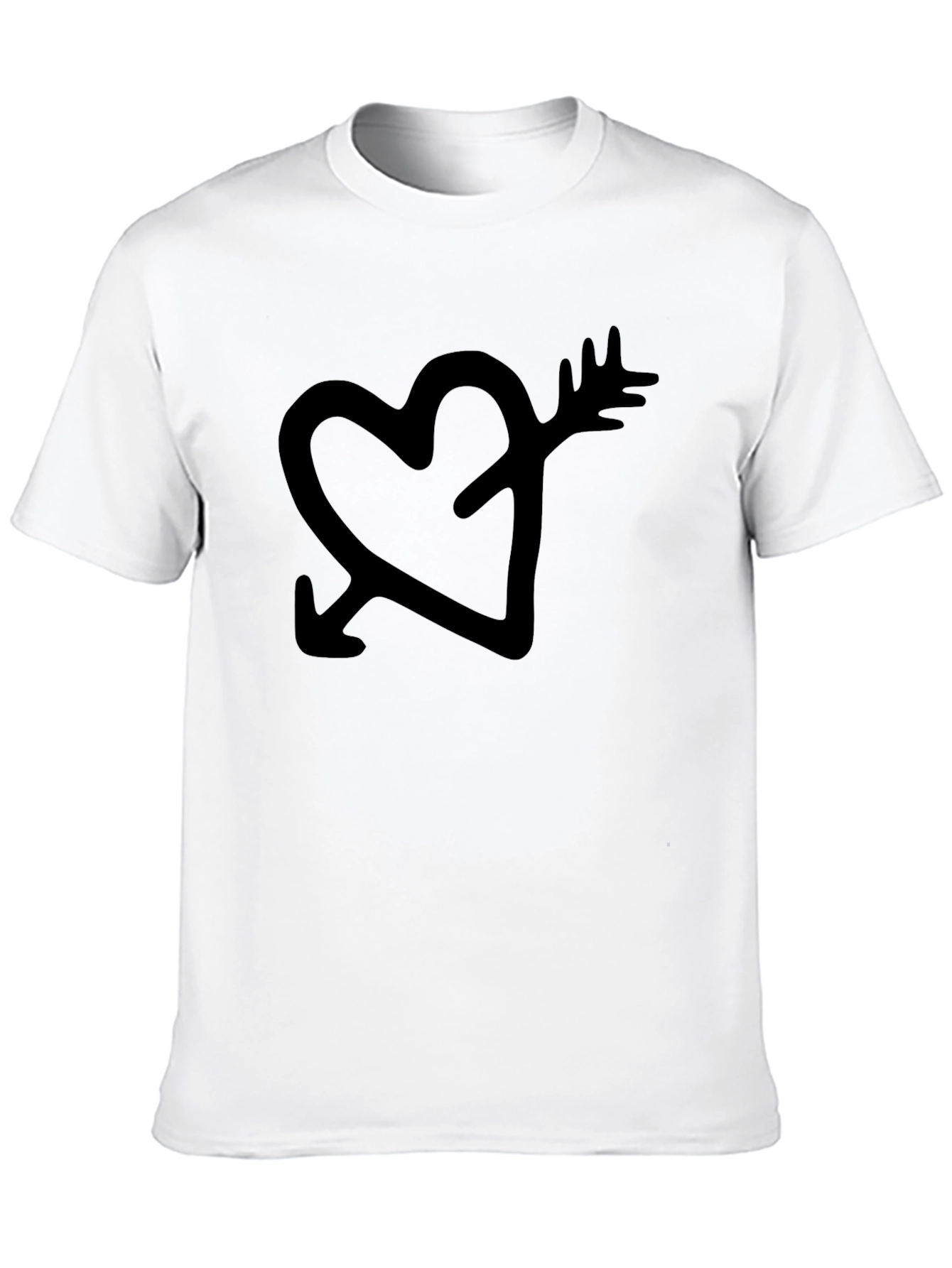 Heart Arrow Graphic Tee - Black
