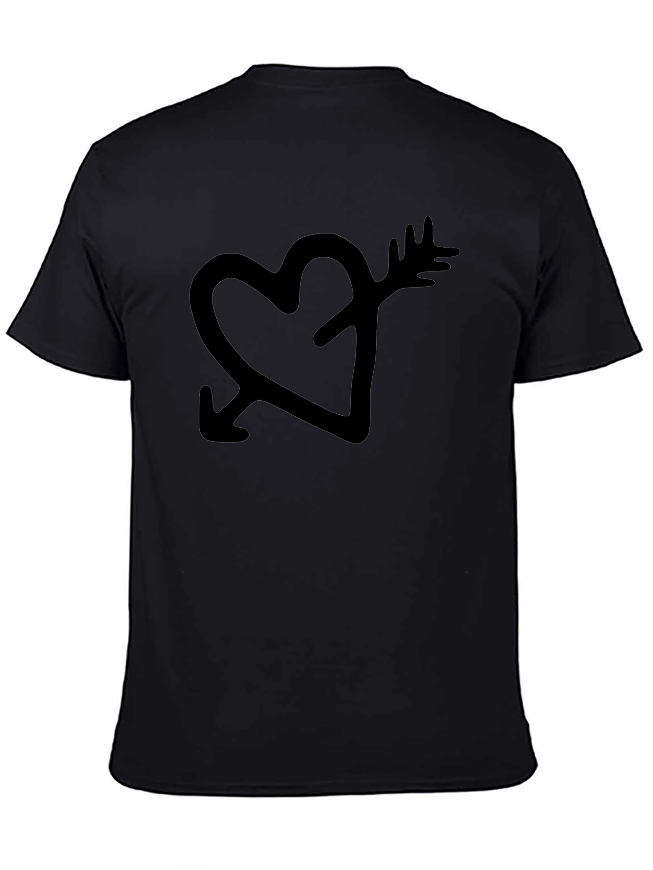 Heart Arrow Graphic Tee - Black