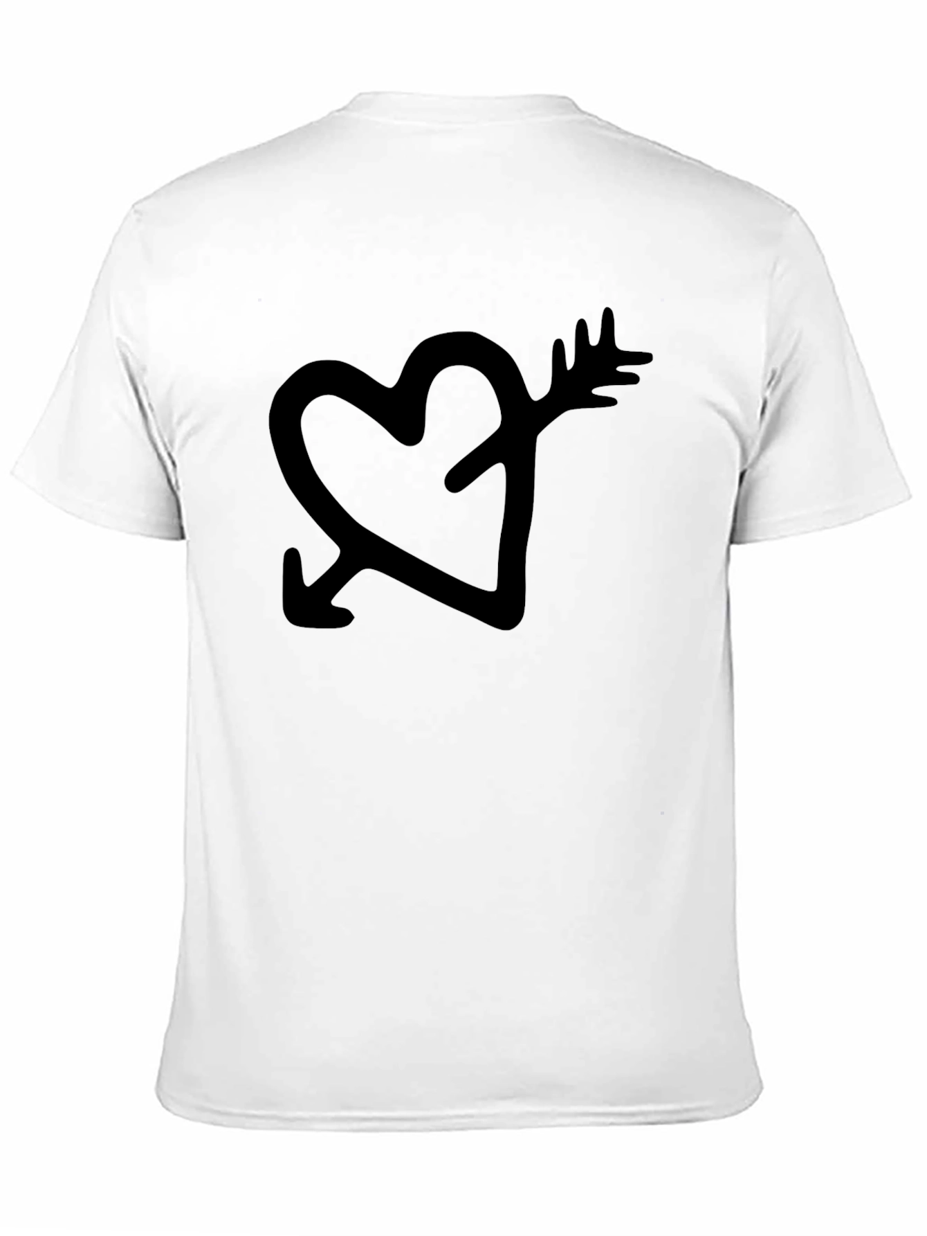 Heart Arrow Graphic Tee - Black