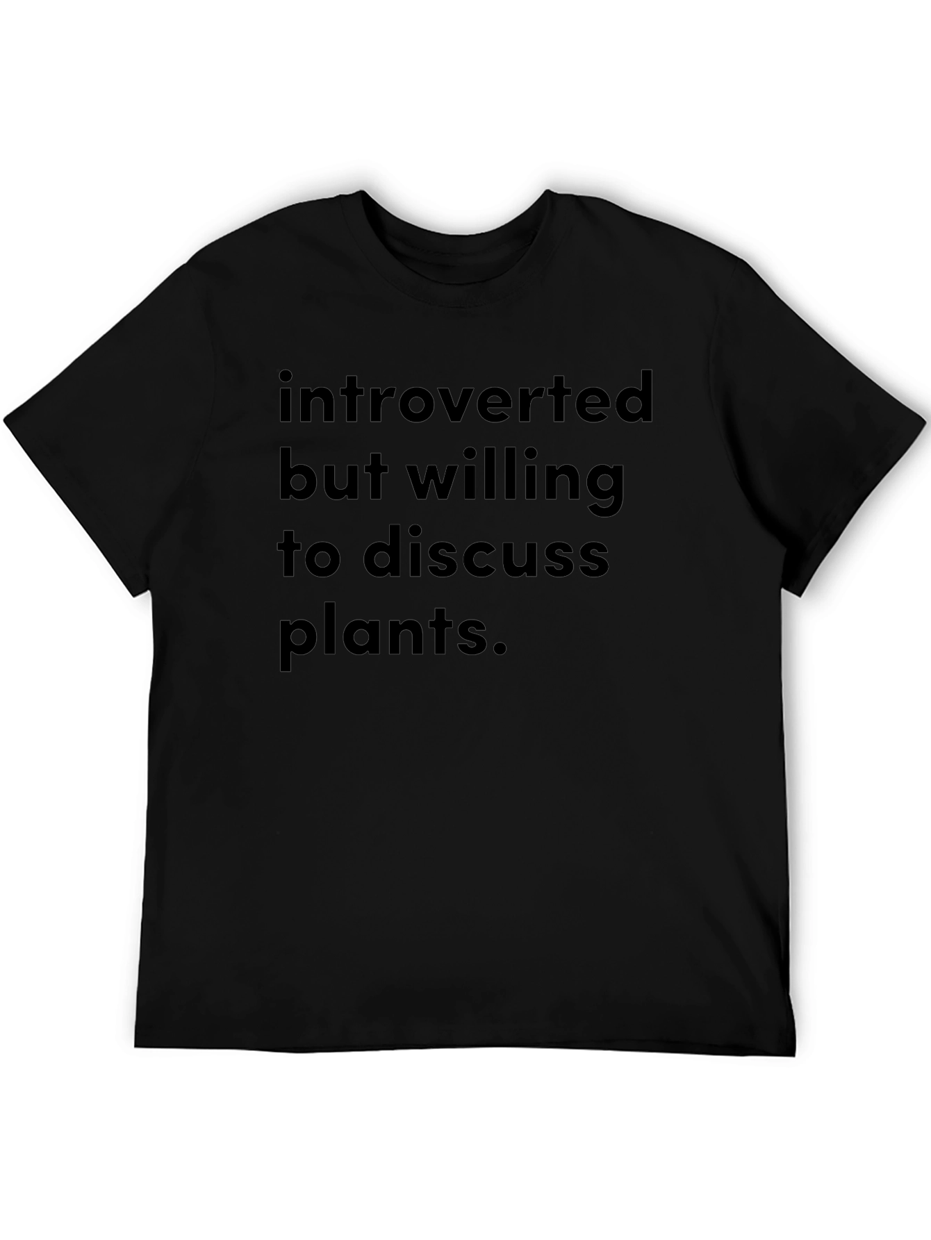 Introverted Plant Lover T-Shirt - Black