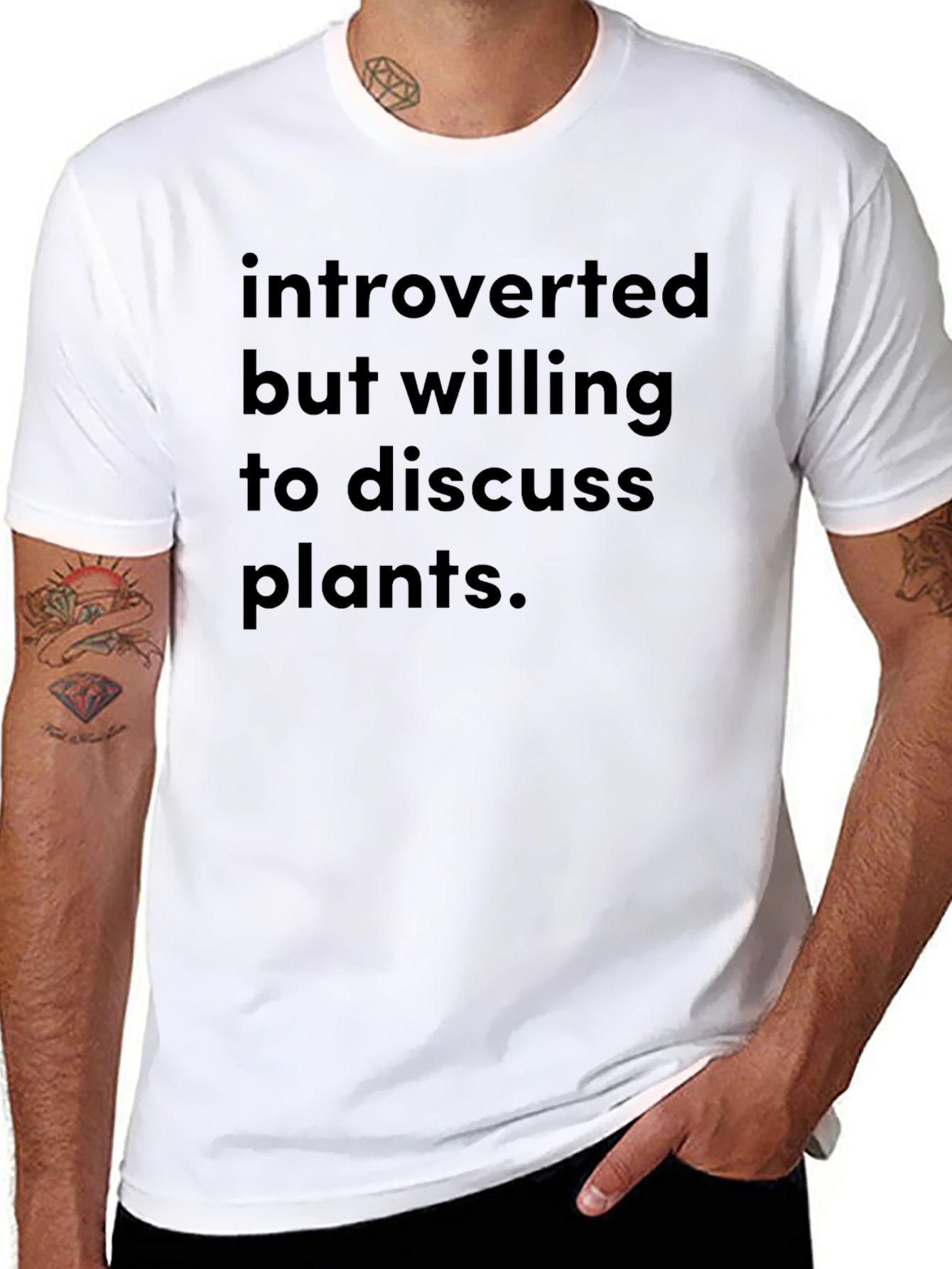Introverted Plant Lover T-Shirt - Black