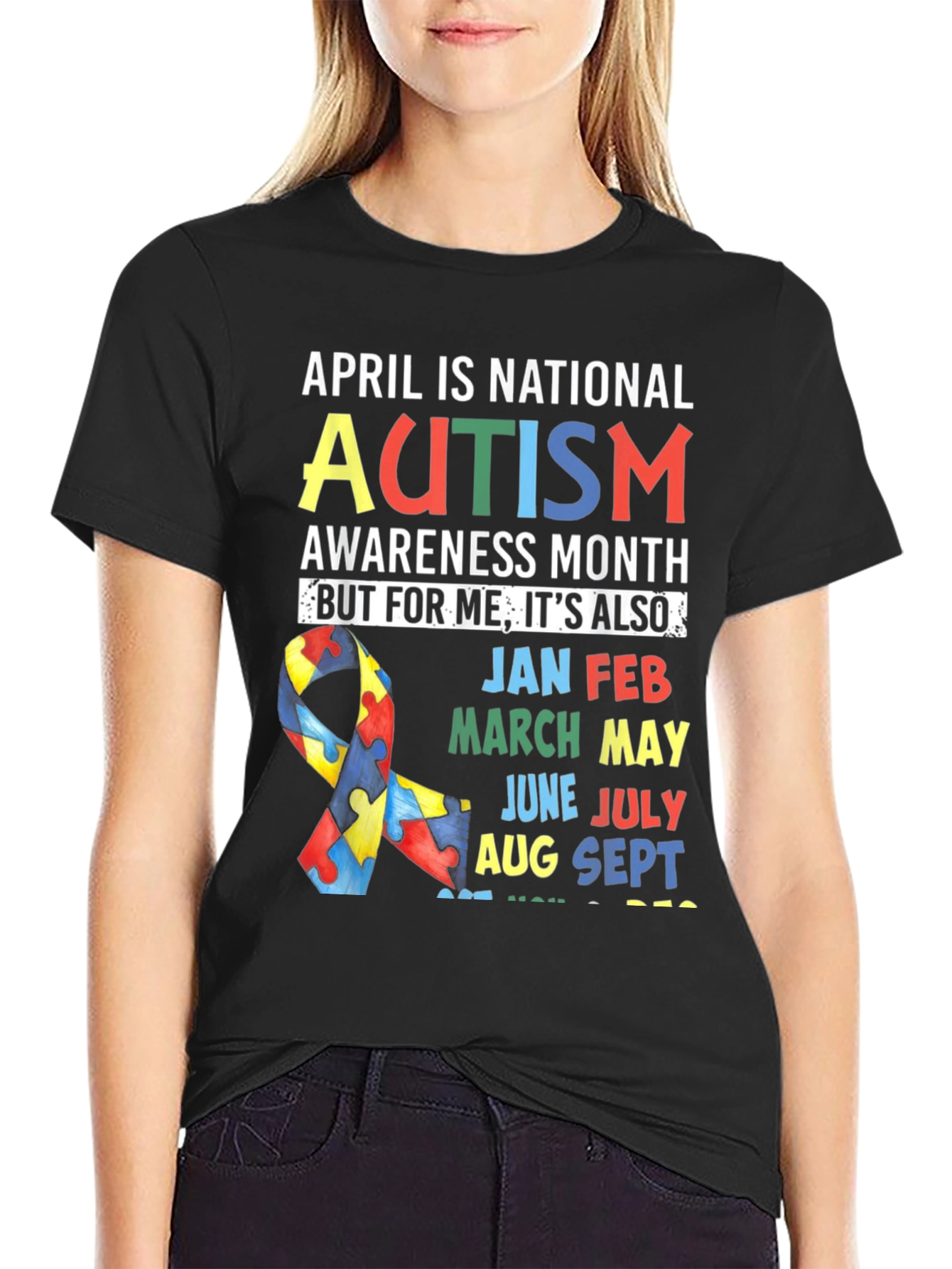 Autism Awareness All Year Round T-Shirt