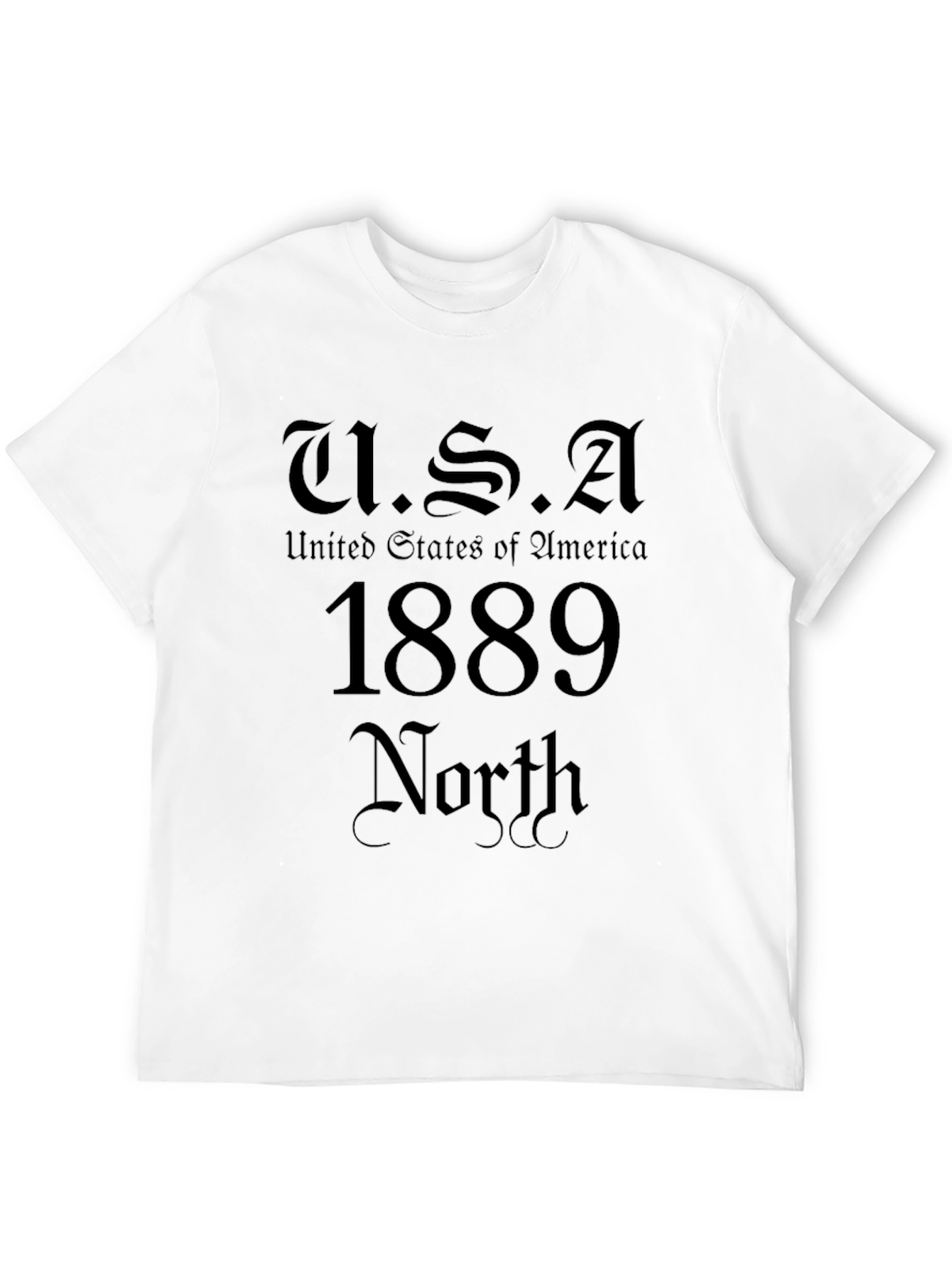 USA 1889 North Black Graphic T-Shirt