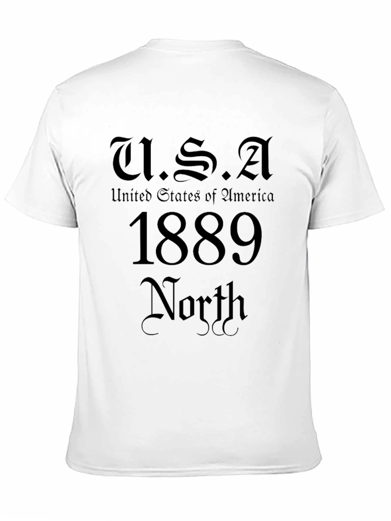 USA 1889 North Black Graphic T-Shirt