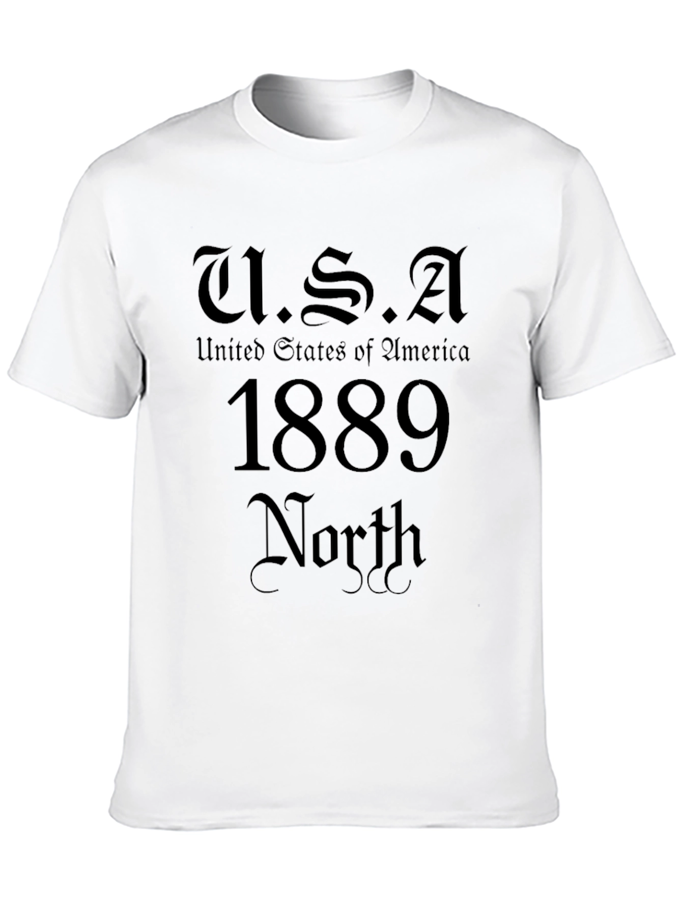 USA 1889 North Black Graphic T-Shirt