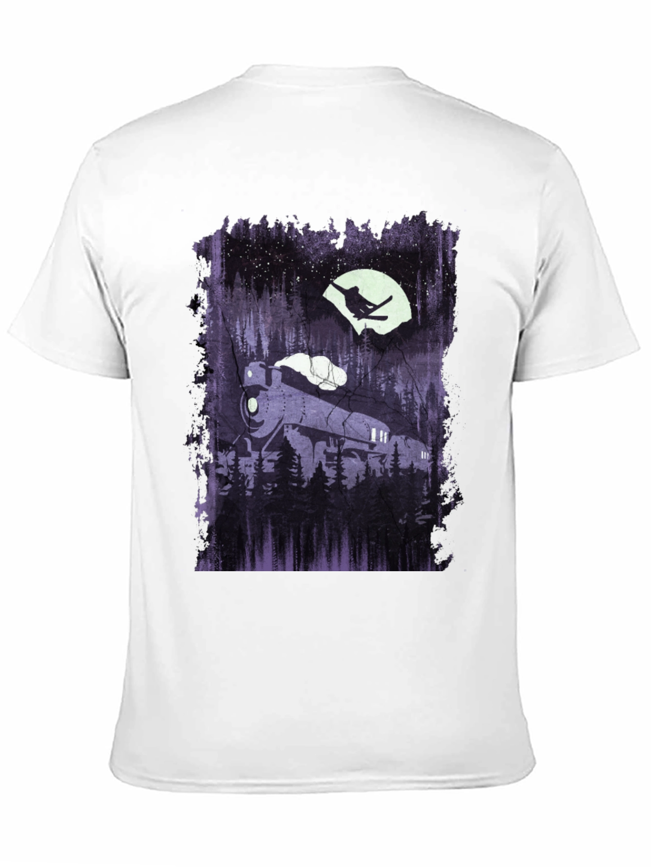 Train & Skier Graphic Tee - Black