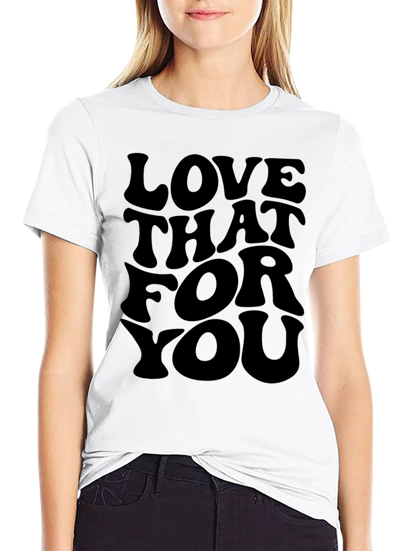 Love That For You Graphic Tee - Black