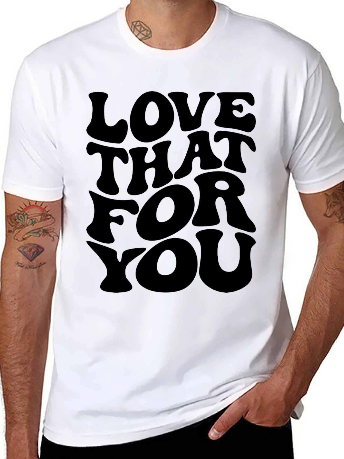 Love That For You Graphic Tee - Black