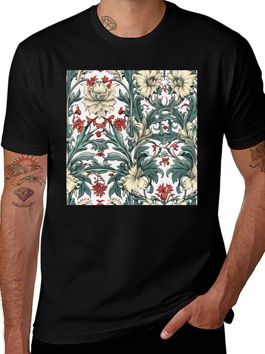 Floral Print Tee - Vintage Botanical Style