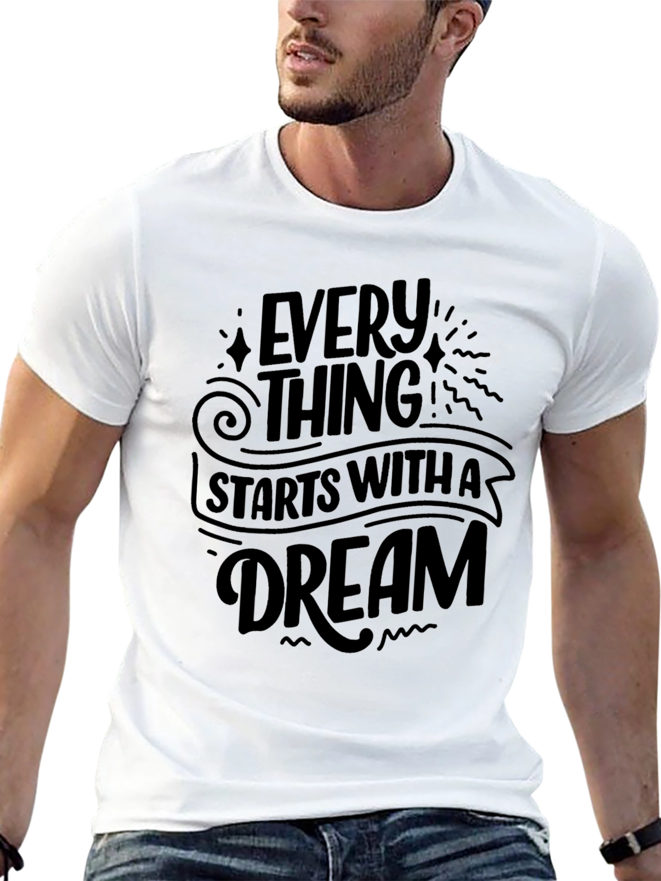 Everything Starts With A Dream Black T-Shirt
