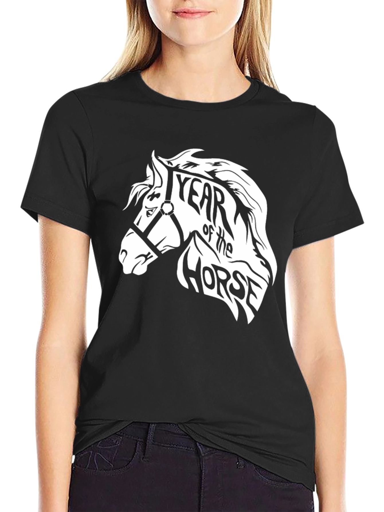 Year of the Horse Graphic T-Shirt - Black