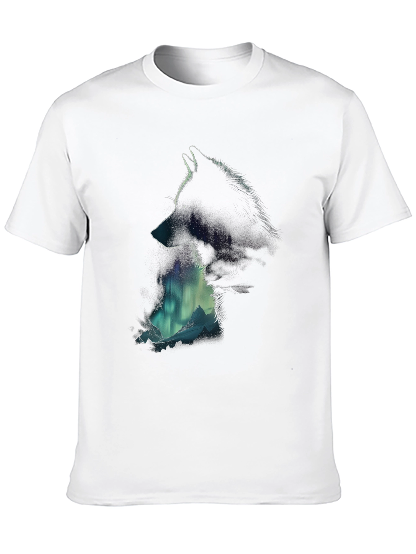 Wolf Silhouette T-Shirt - Aurora Mountain Design