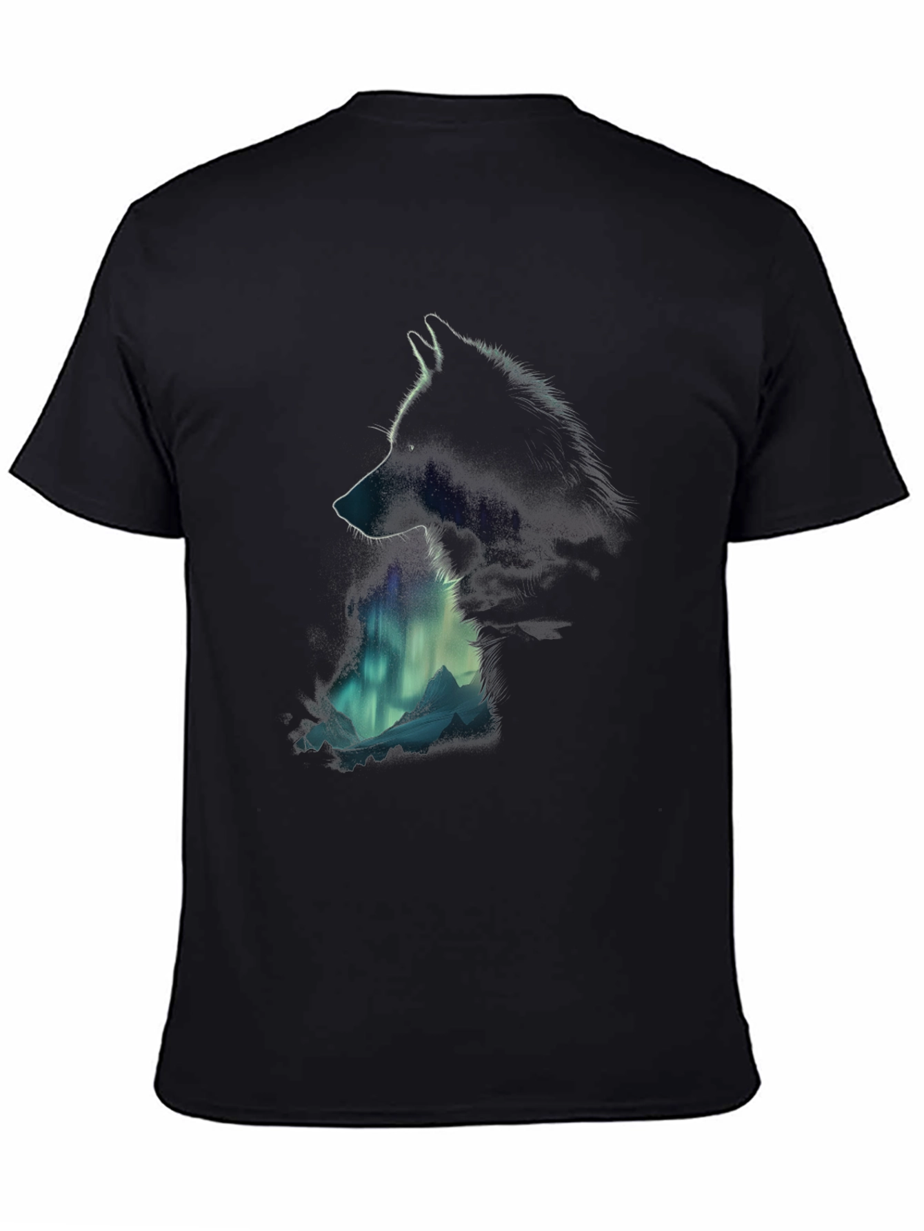 Wolf Silhouette T-Shirt - Aurora Mountain Design