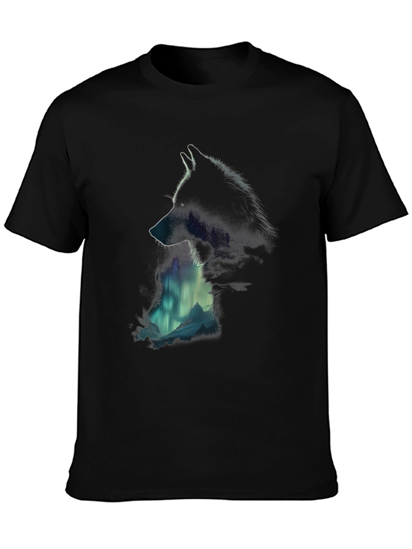 Wolf Silhouette T-Shirt - Aurora Mountain Design
