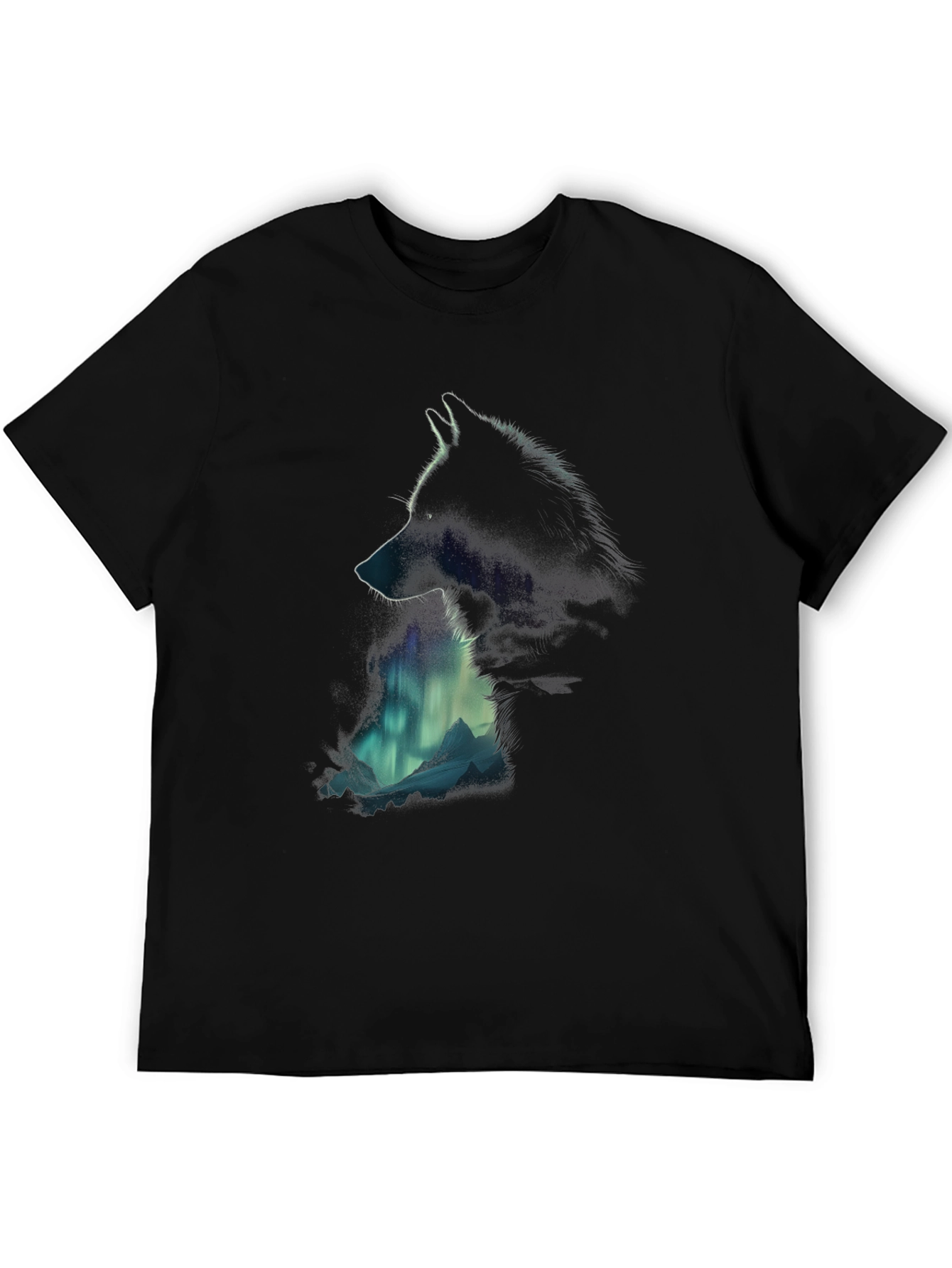 Wolf Silhouette T-Shirt - Aurora Mountain Design