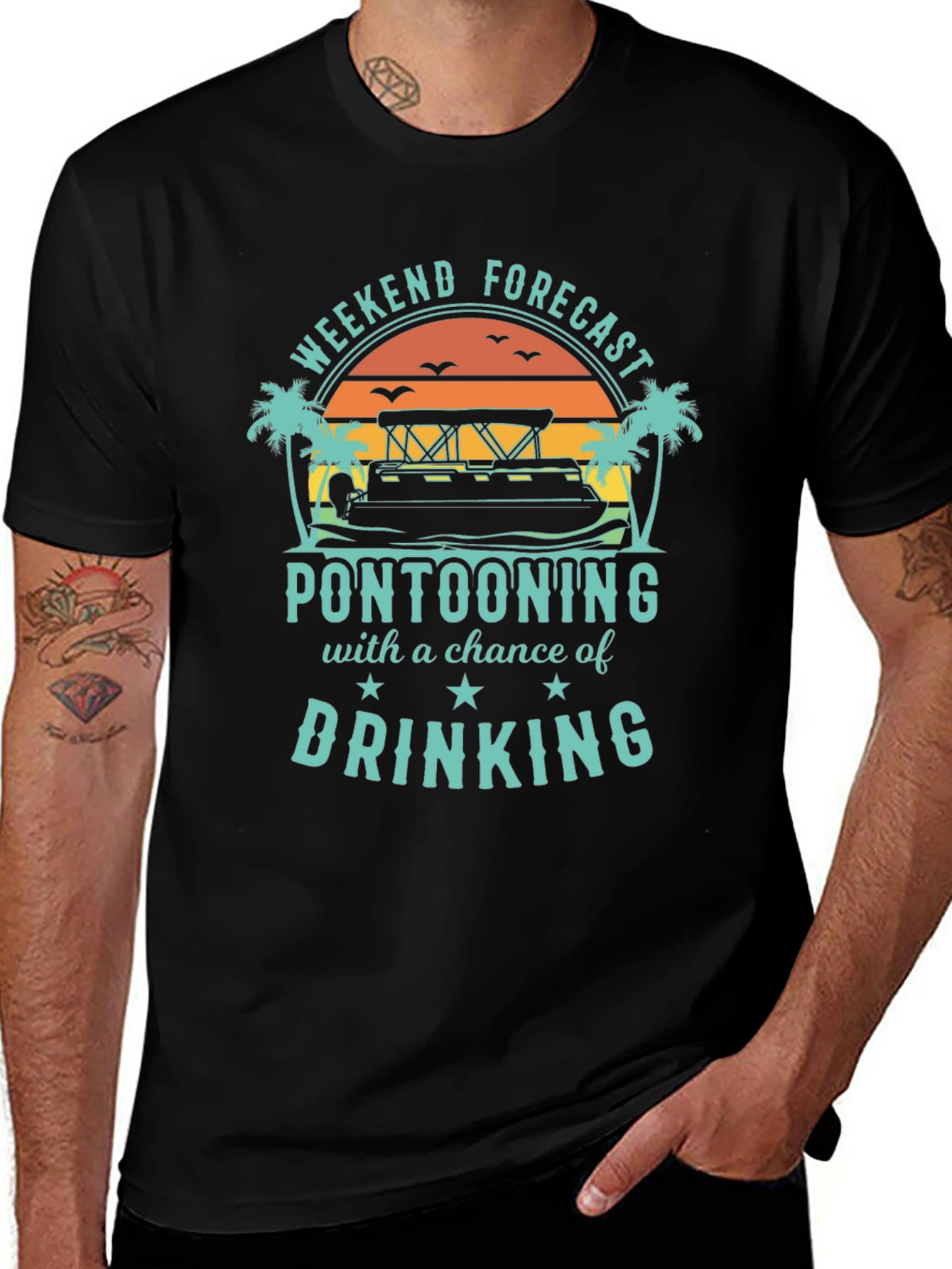Pontooning & Drinking Weekend Forecast T-Shirt