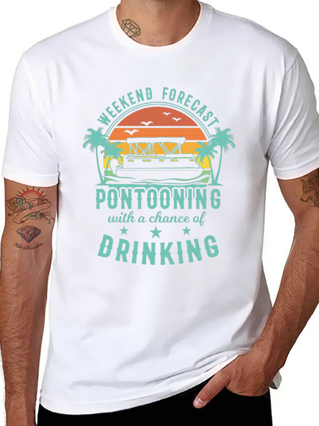 Pontooning & Drinking Weekend Forecast T-Shirt