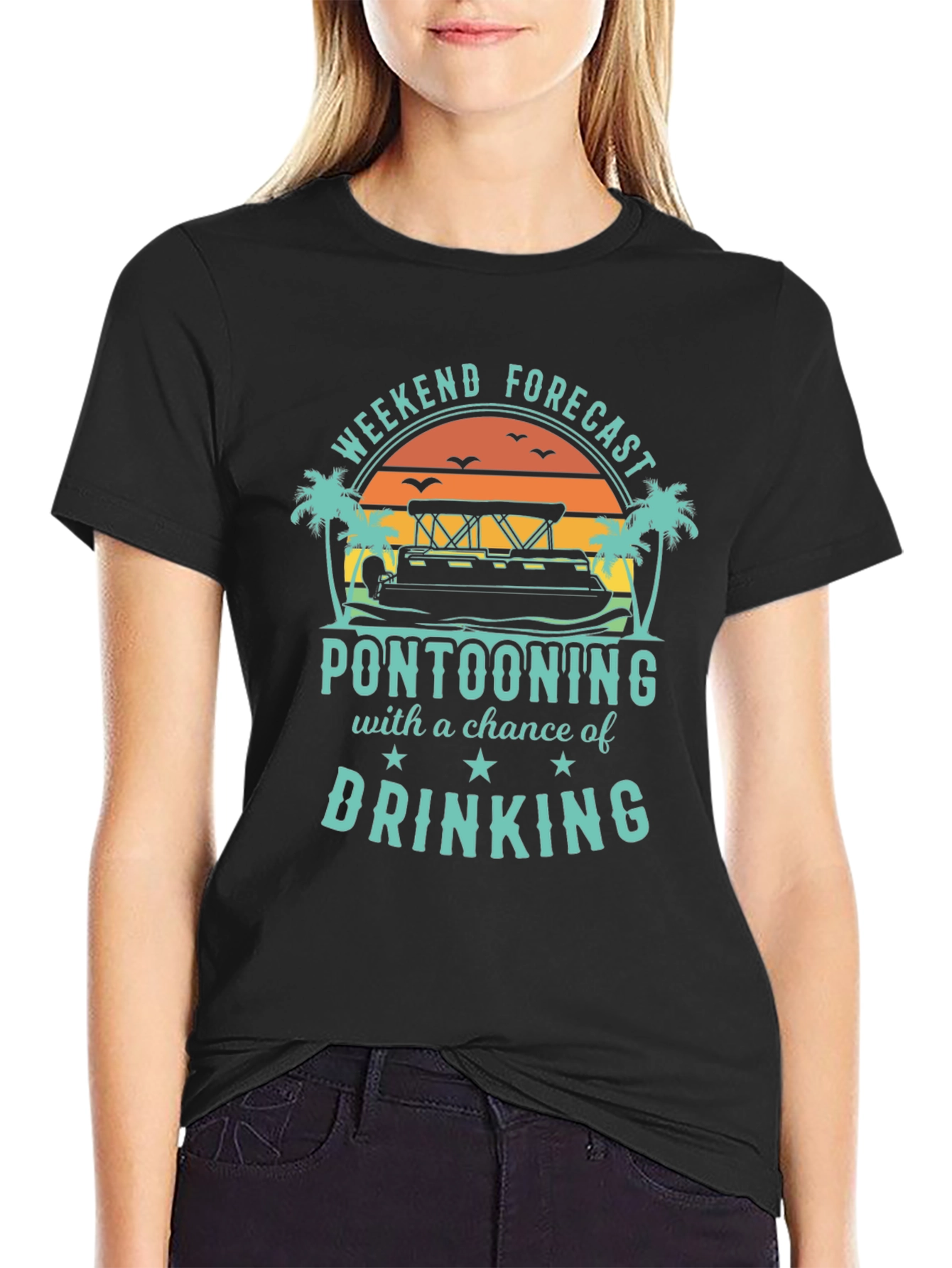 Pontooning & Drinking Weekend Forecast T-Shirt